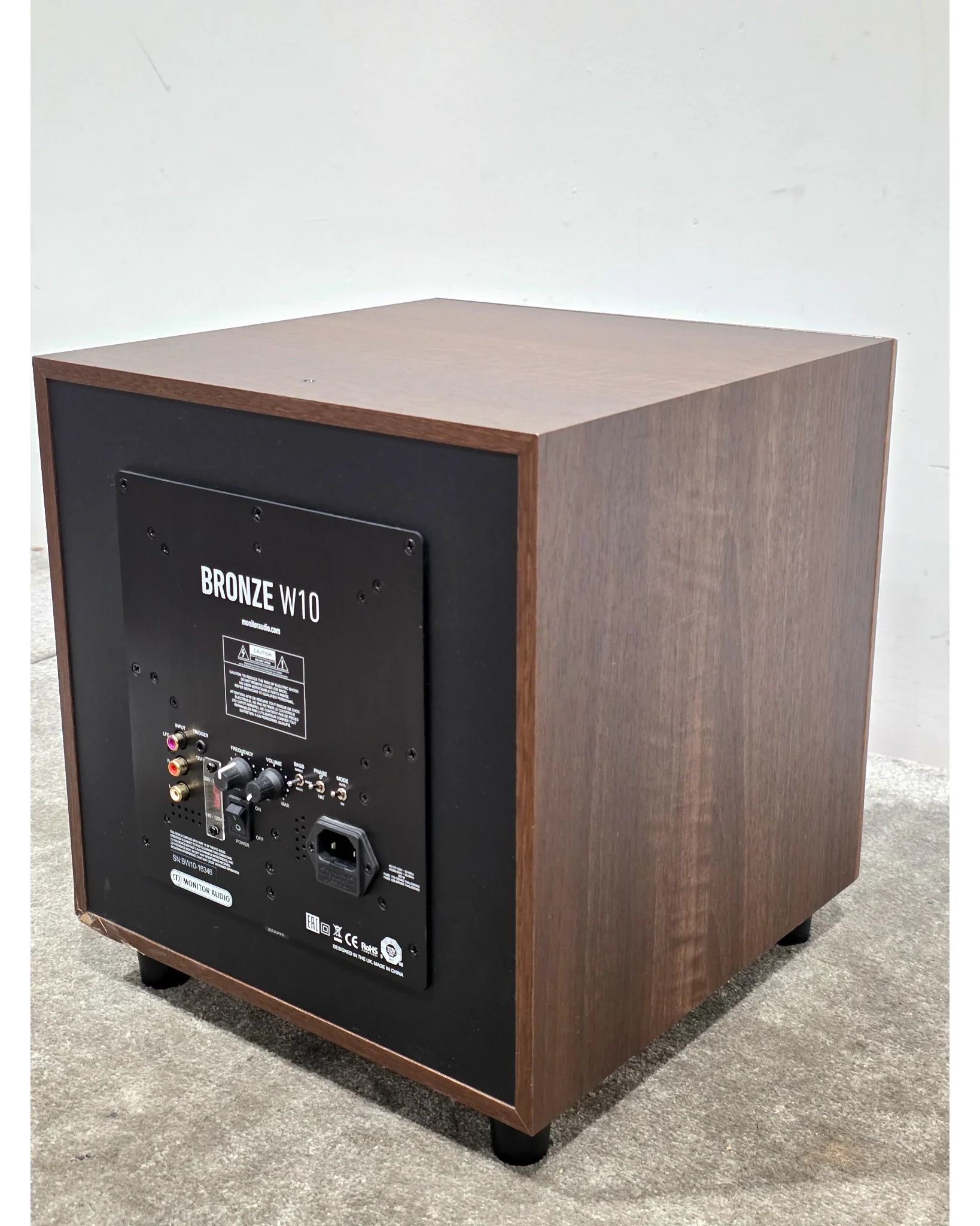 Monitor Audio W10 - Subwoofer - Walnut - Good w/ Manuals - Image 6