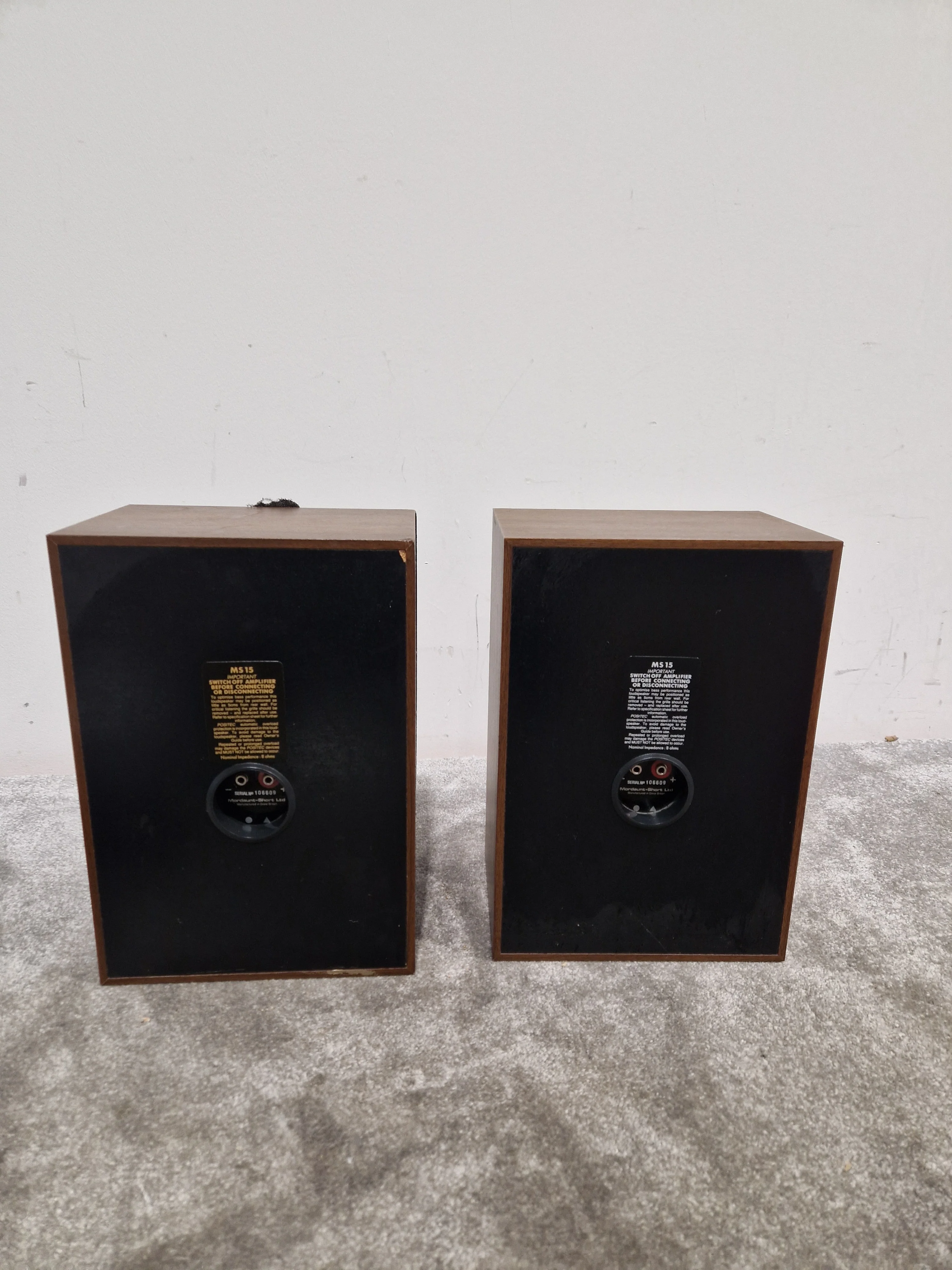 Mordaunt-Short MS 15 - Bookshelf Speakers - Pair - Wood/Black - Good - Image 2