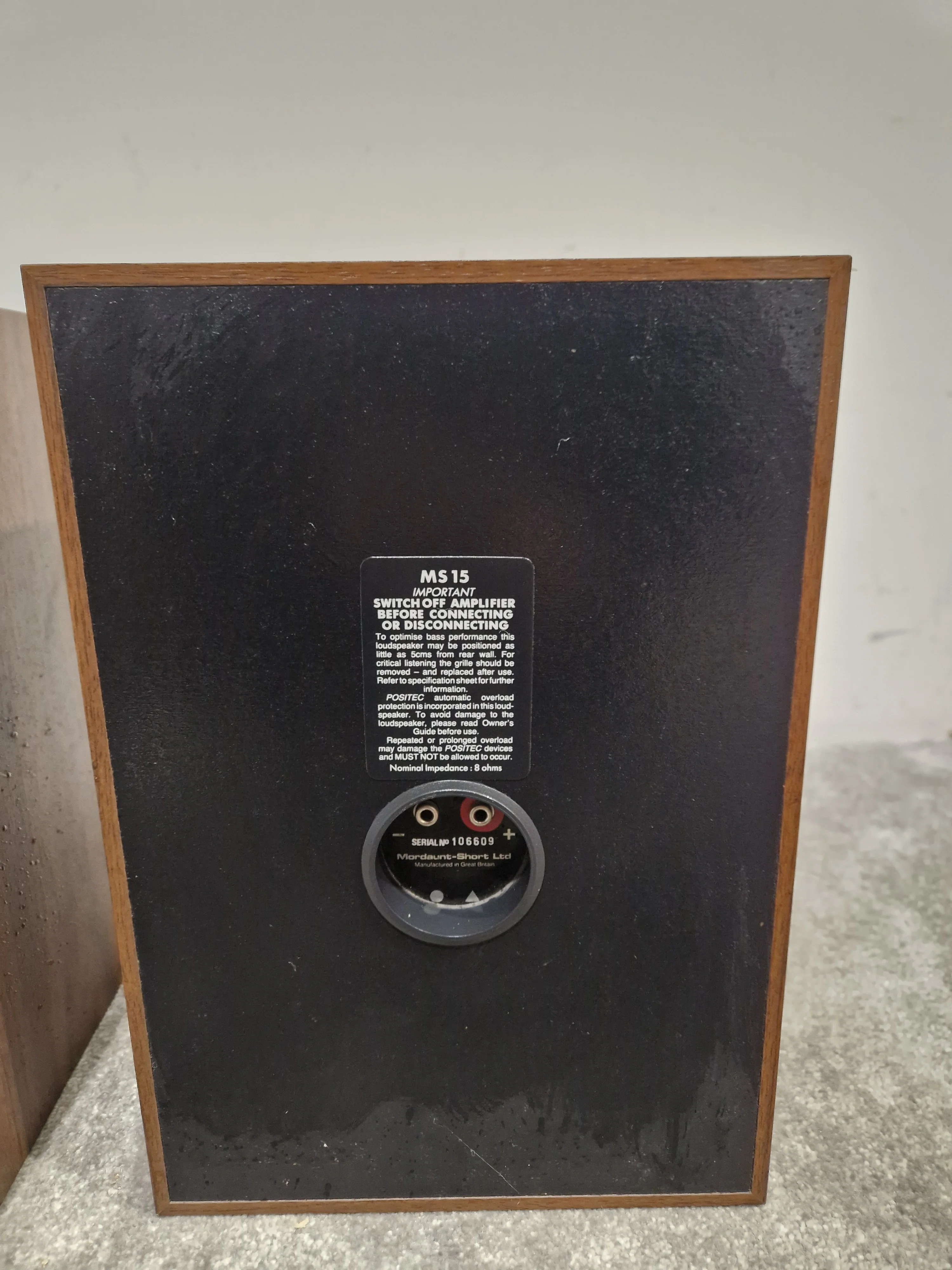 Mordaunt-Short MS 15 - Bookshelf Speakers - Pair - Wood/Black - Good - Image 6