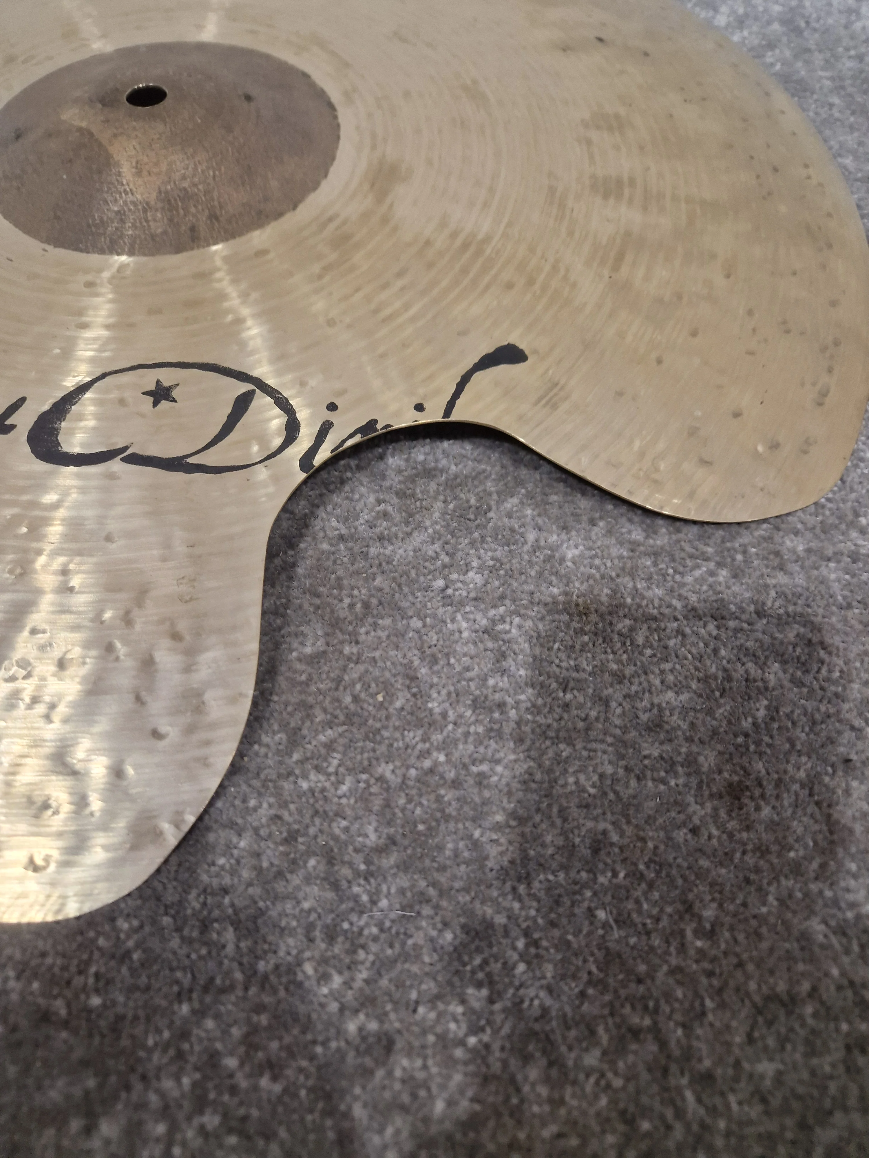 Murat Diril Renaissance Crash Cymbal - Professionally Repaired - Good - Image 3