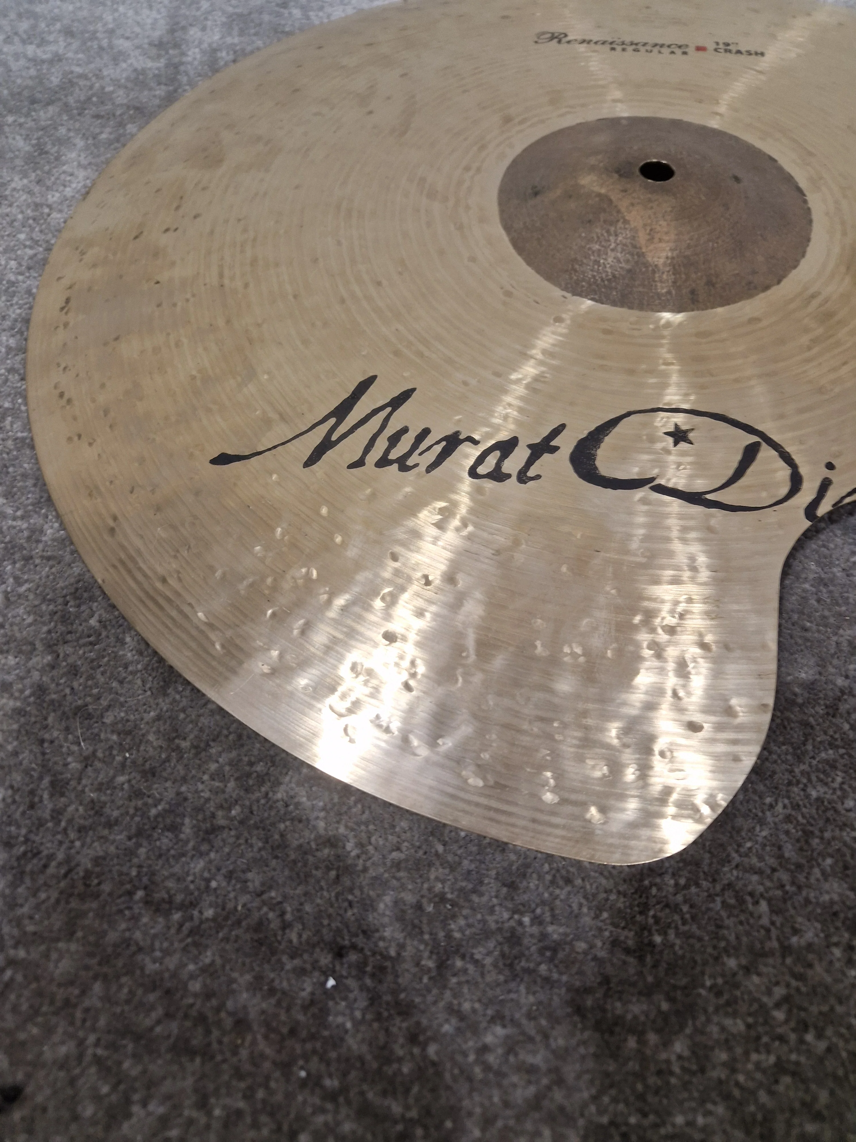 Murat Diril Renaissance Crash Cymbal - Professionally Repaired - Good - Image 5