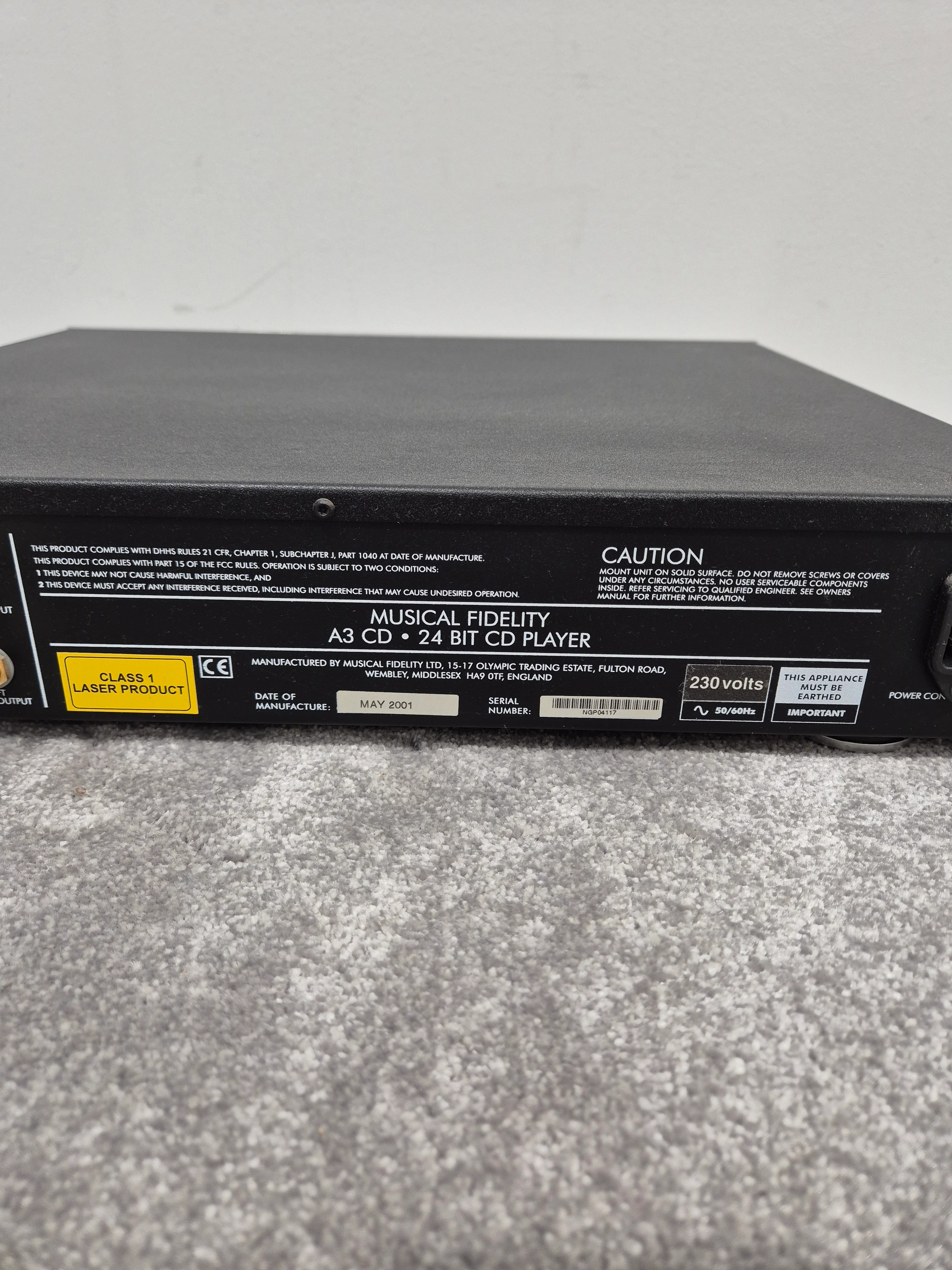 Musical Fidelity A3 CD 24BIT - Compact Disc Player - Image 8