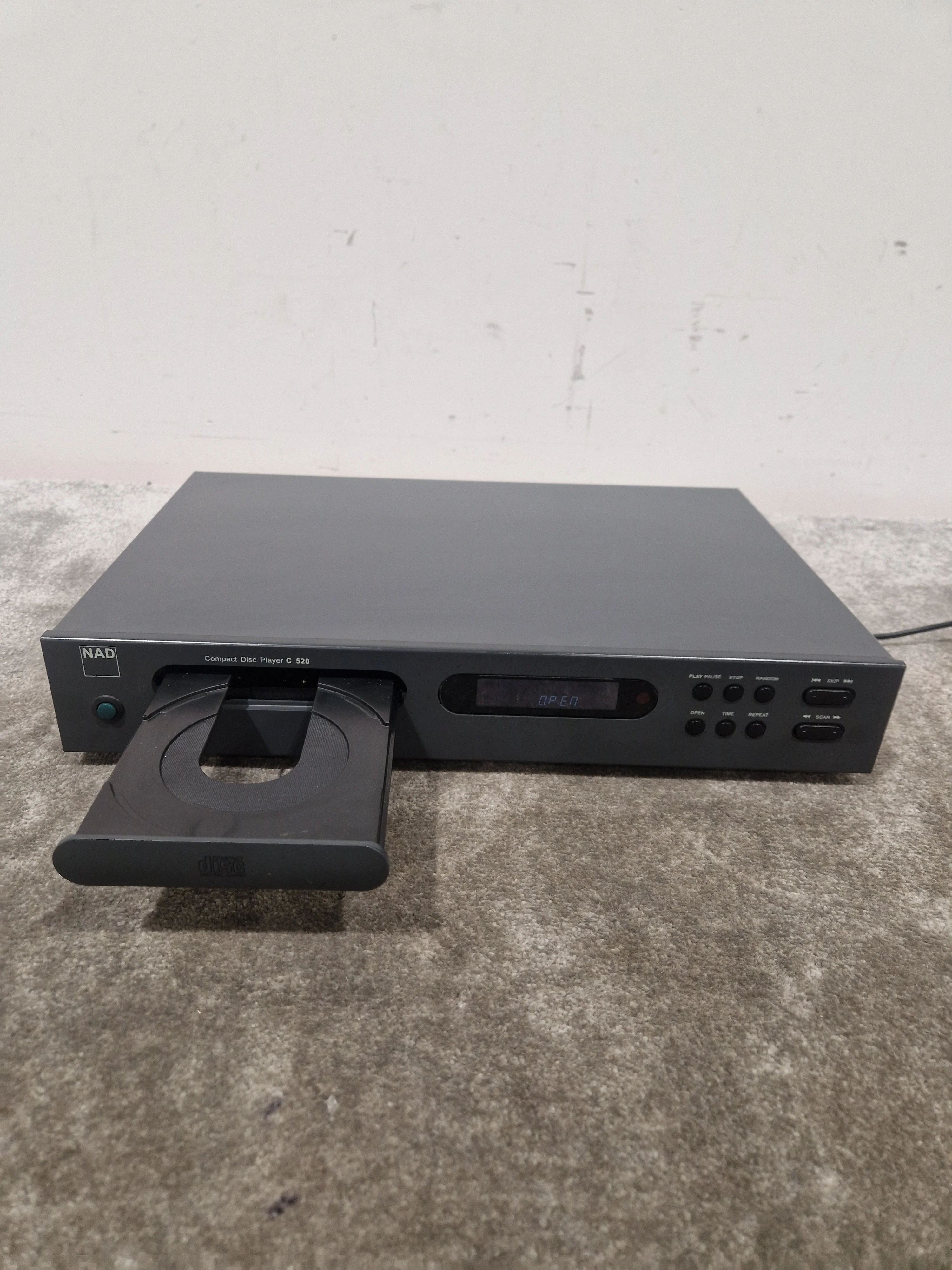 NAD C 520 - CD Player - Silver/Grey - Spares or Repair w/ Manual And Remote - Image 6