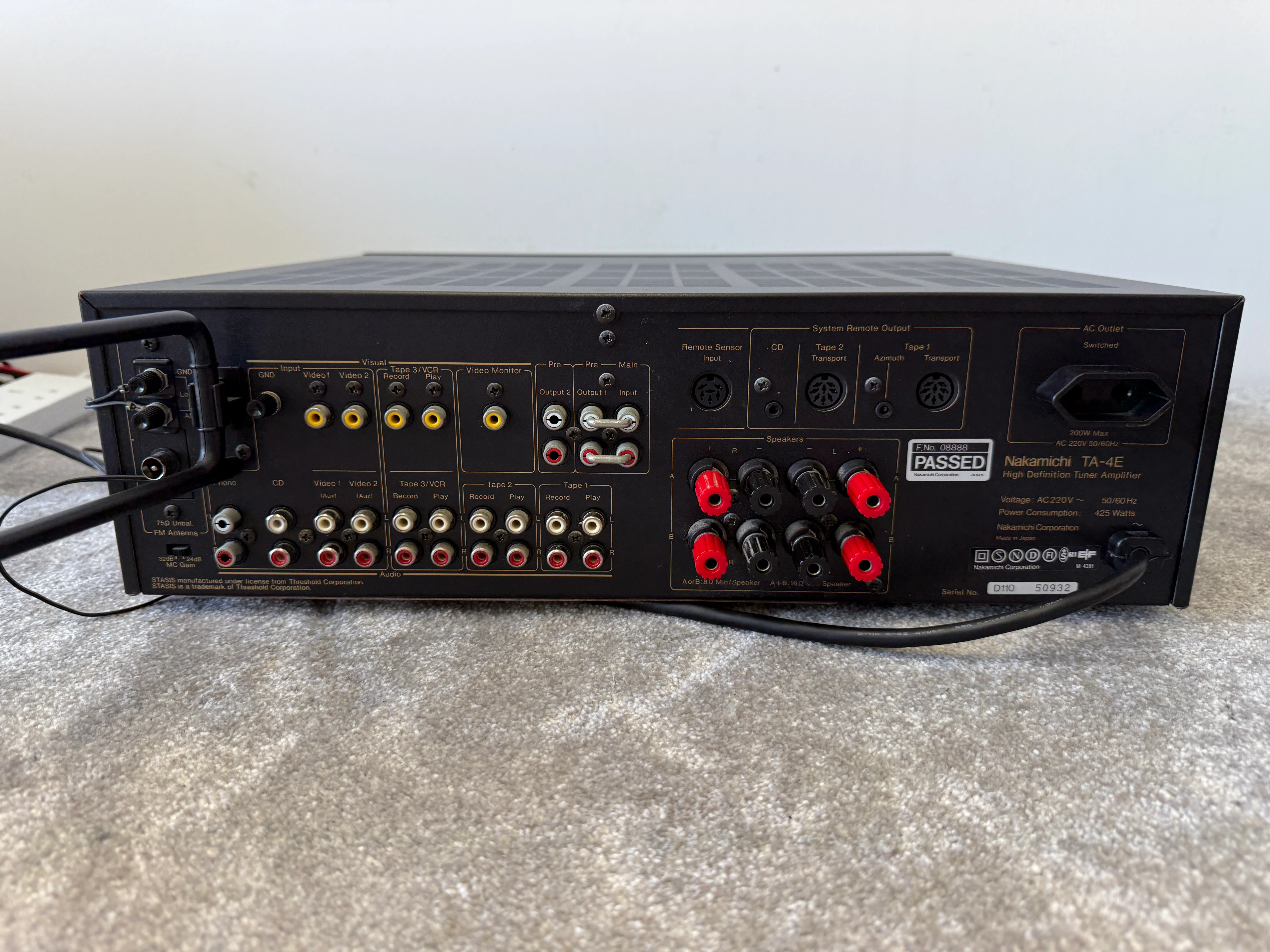 Nakamichi TA-4E Stereo Receiver – Nelson Pass Stasis Design, 100W Excellent - Image 9