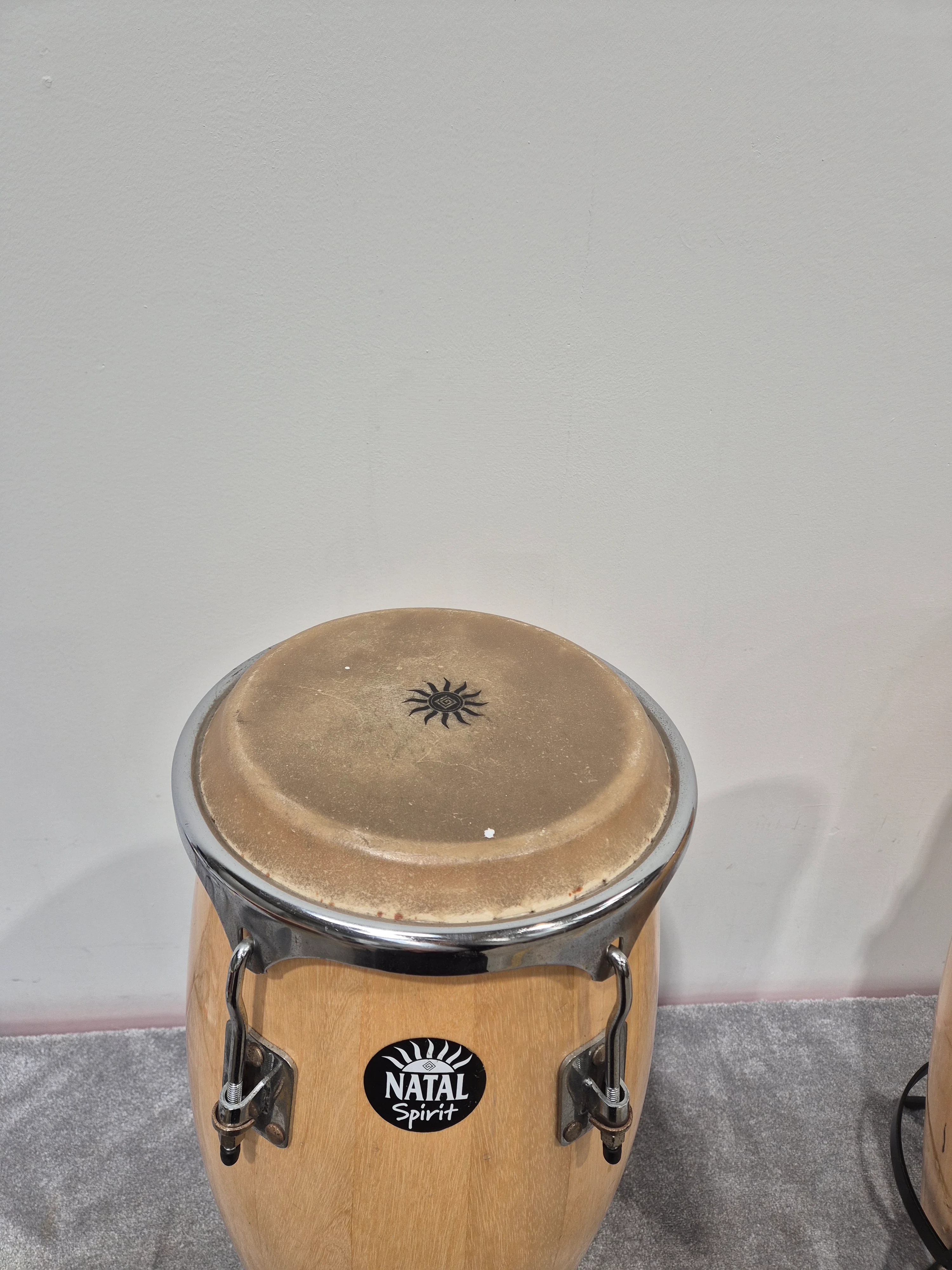 Natal Fuego Congas Natural - 12 and 13inch w/ Stands - Image 11