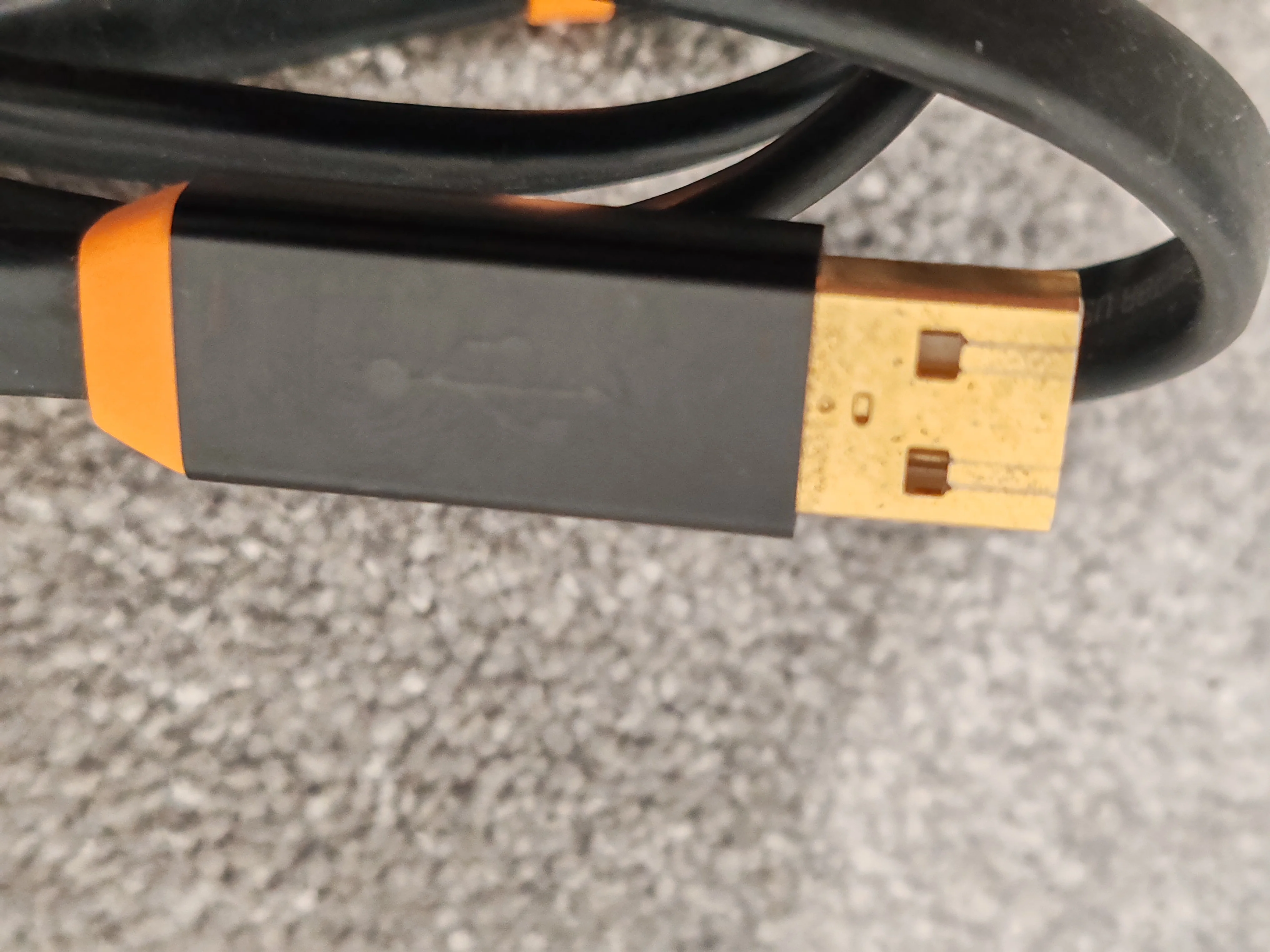 NEO by Oyaide d+ USB 2.0 Cable Class A 2m - Black and Orange - Image 3