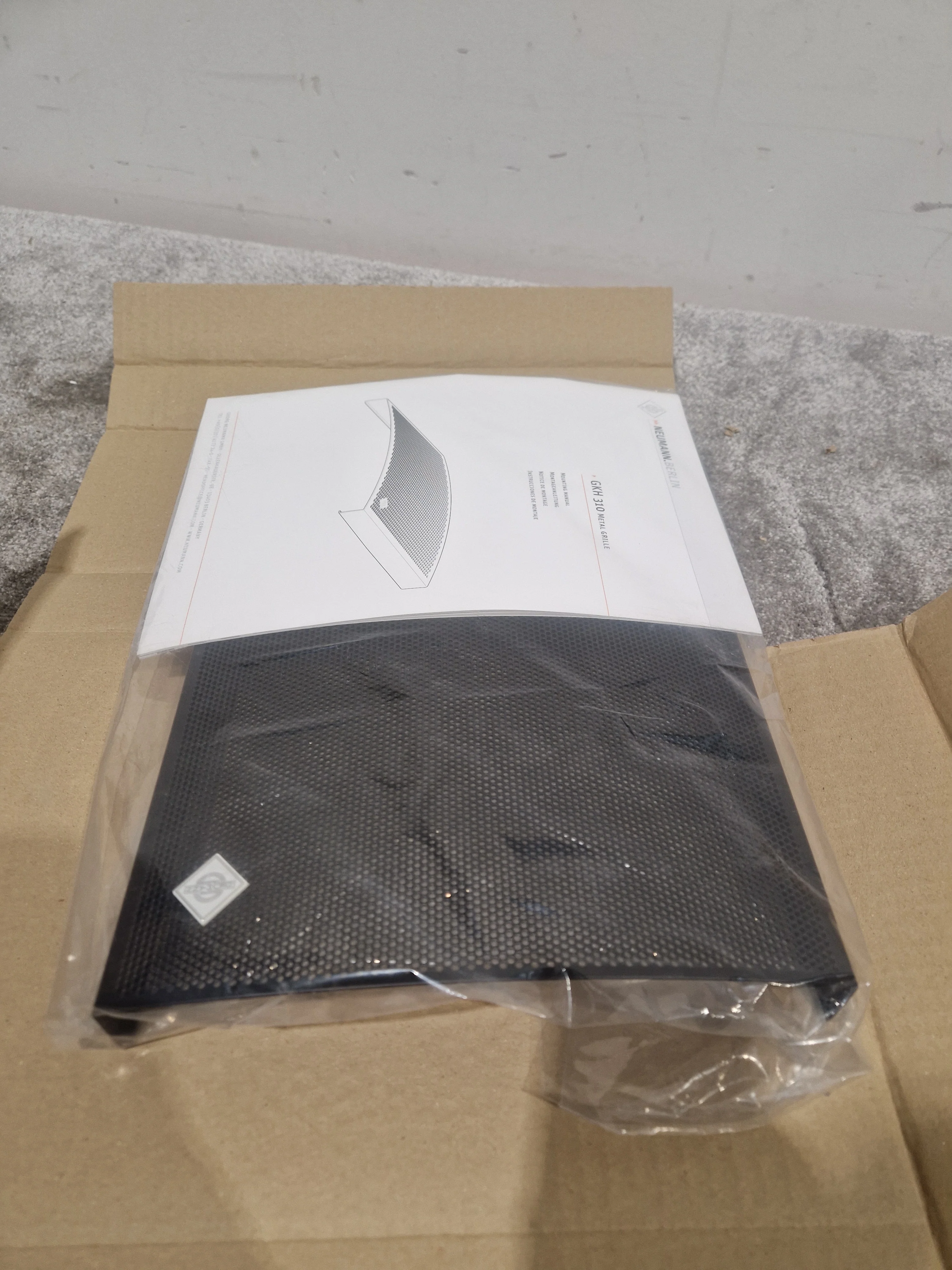 Neumann Berlin GKH-310 Metal Speaker Grille Black Speaker Grille - Precision Fit - Open Box w/ Original Box - Image 4