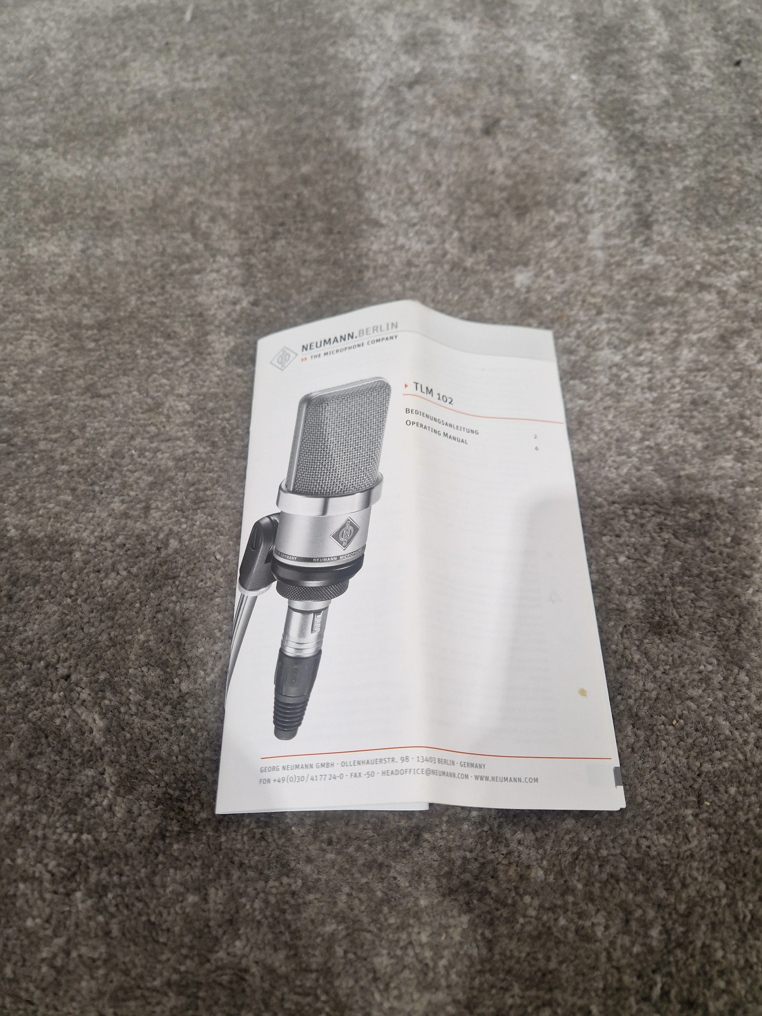 Neumann TLM-102 - Large Diaphragm Condenser Microphone - Excellent w/ Original Box - Image 8