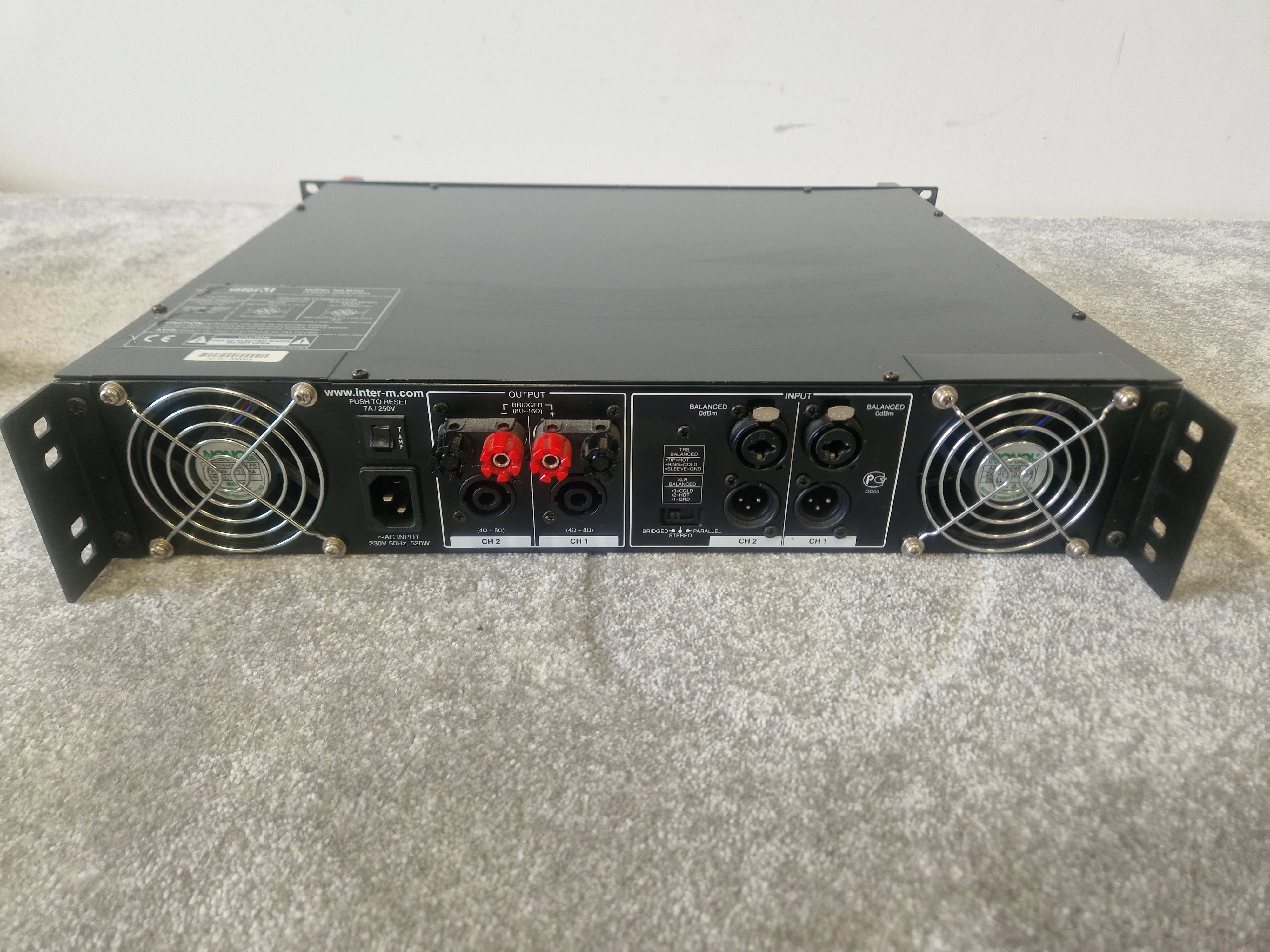 InterM M-700 Dual Channel Power Amplifier – 220W/Channel - Very Good - Image 4