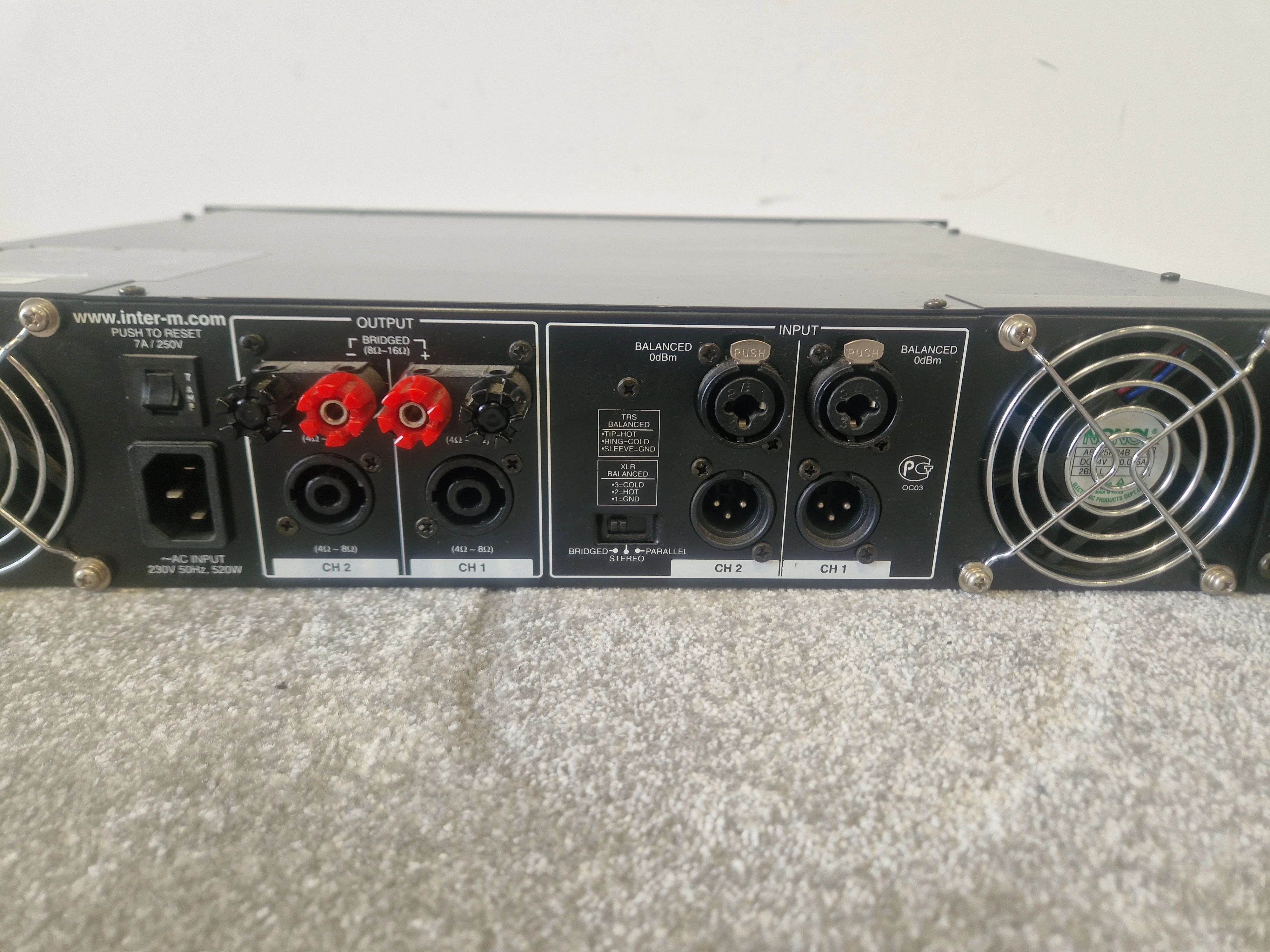 InterM M-700 Dual Channel Power Amplifier – 220W/Channel - Very Good - Image 5