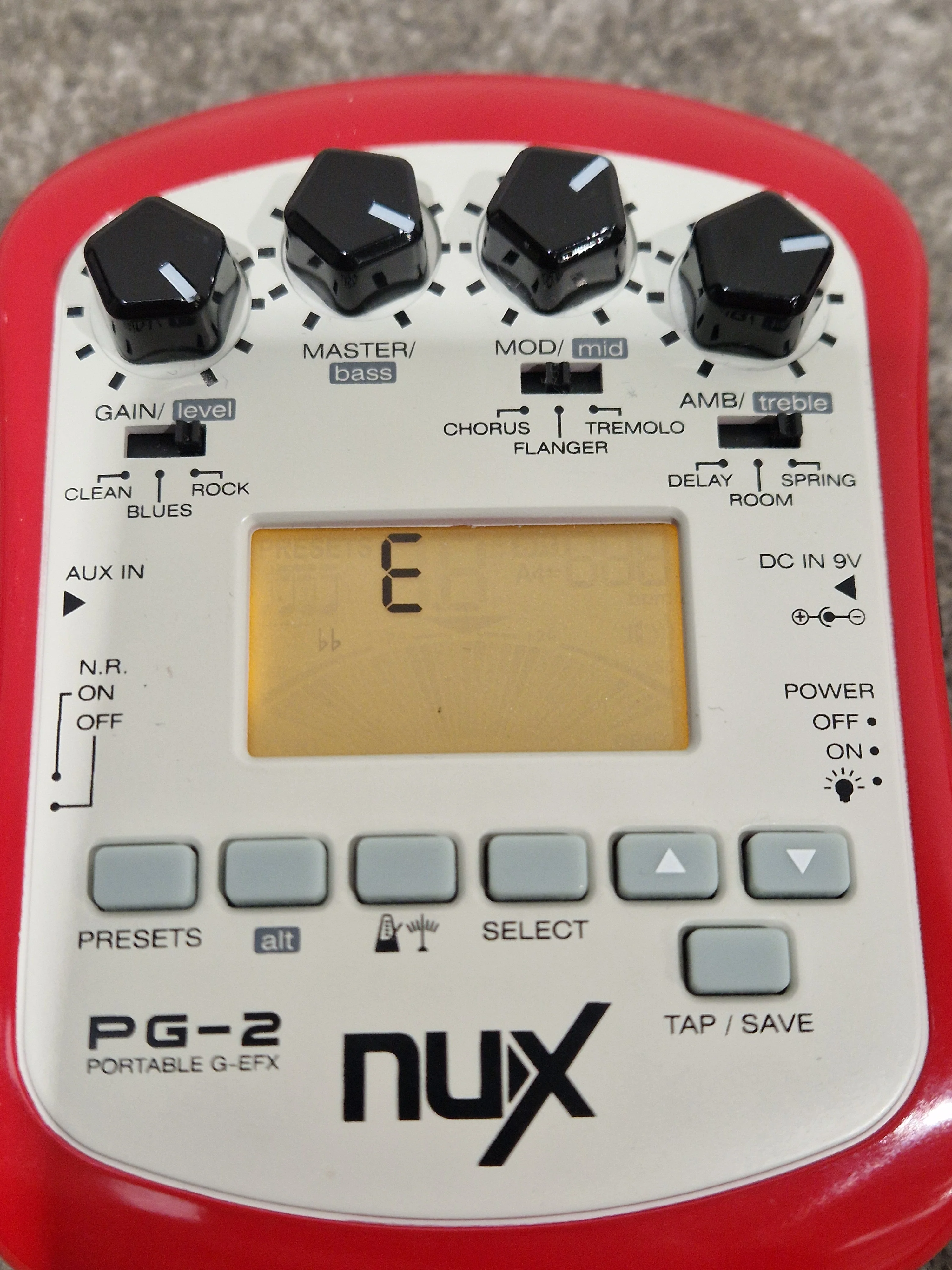 Nux PG-2 - Multi-Effects Unit - Red - Fair - Image 4