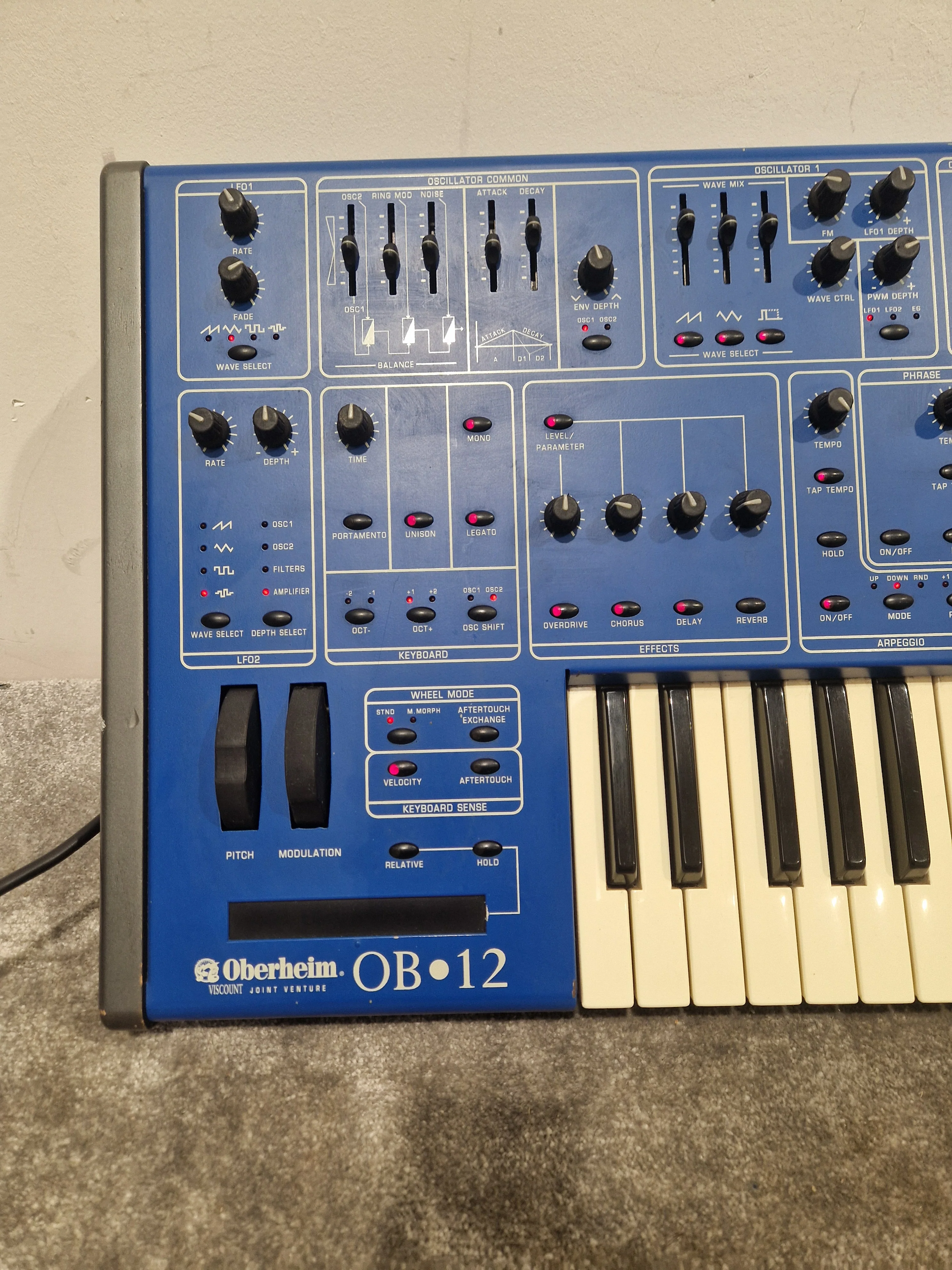 Oberheim OB-12 - Synthesizer - Blue - Good w/ Power Cable - Image 14