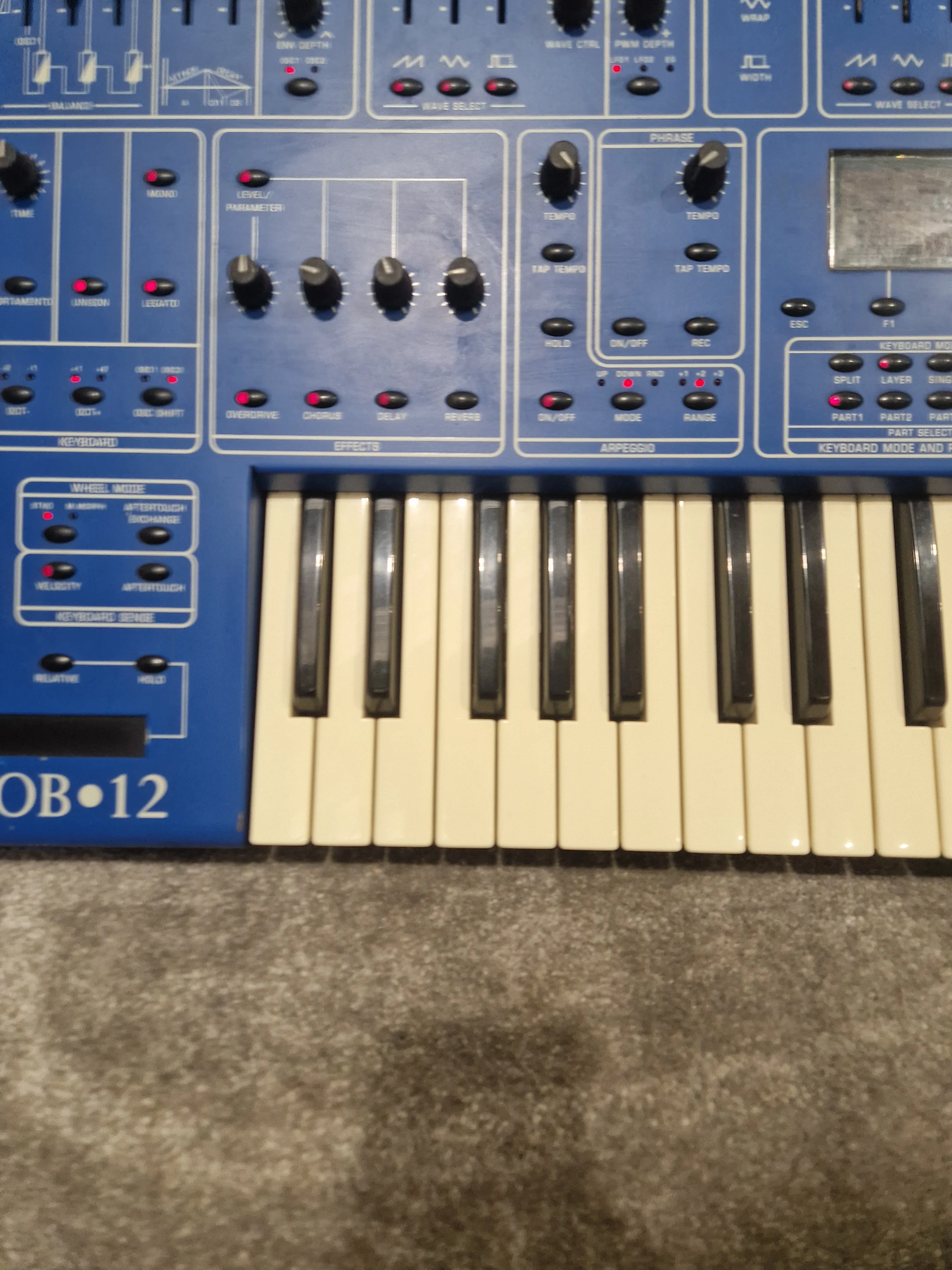 Oberheim OB-12 - Synthesizer - Blue - Good w/ Power Cable - Image 2