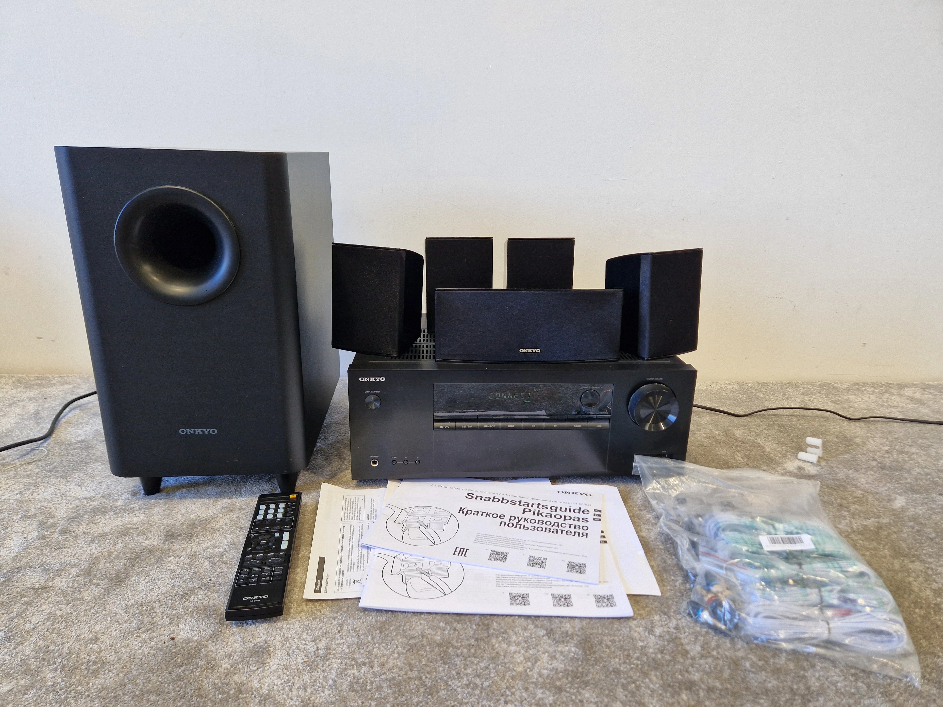 Onkyo HT-R395 - 5.1 Channel Home Cinema System Subwoofer and 4 Speakers - Excellent - Image 9