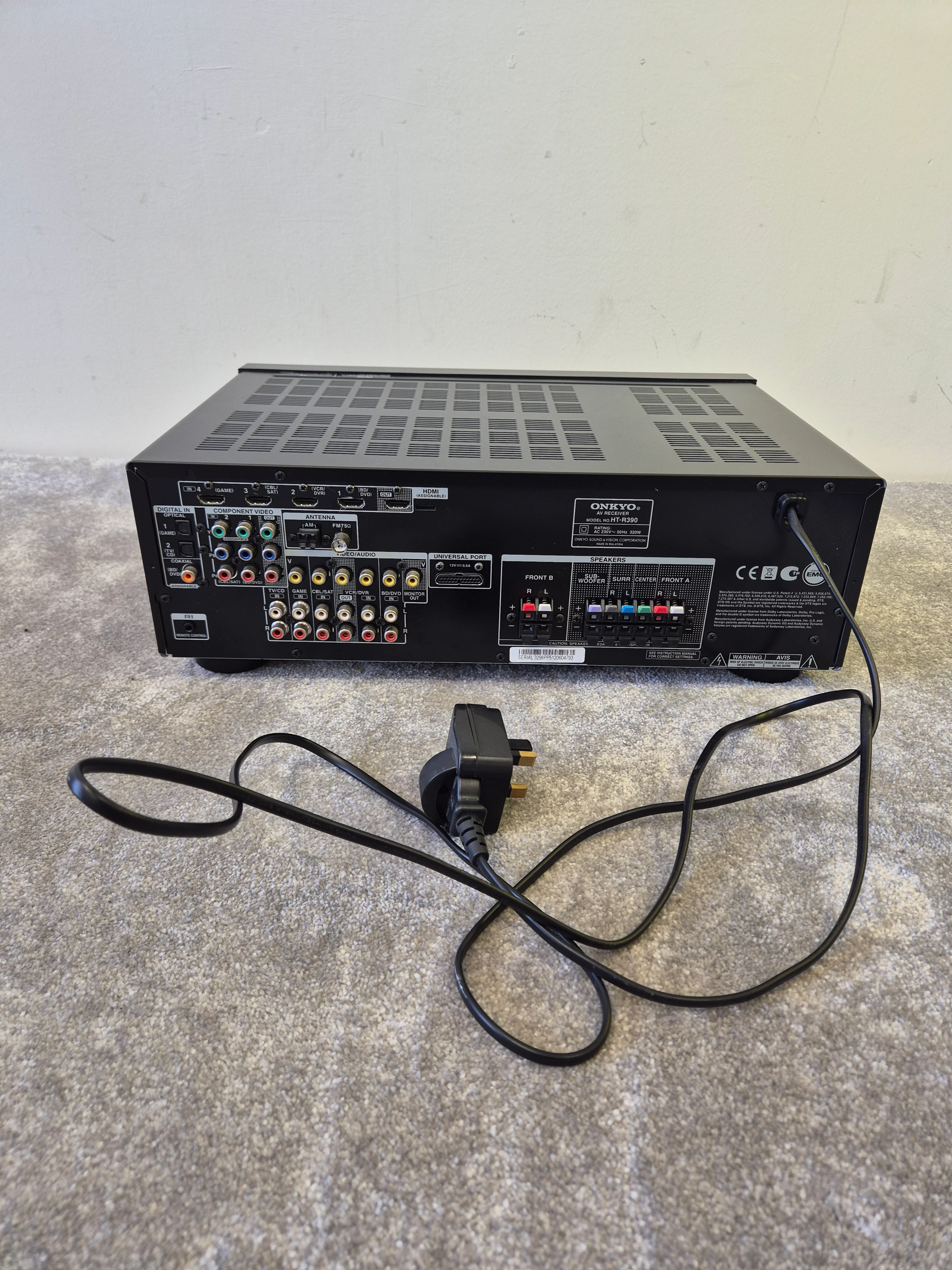 Onkyo HT-R390 5.1 AV Receiver - HDMI, Dolby TrueHD, DTS-HD - Excellent Condition - Image 8