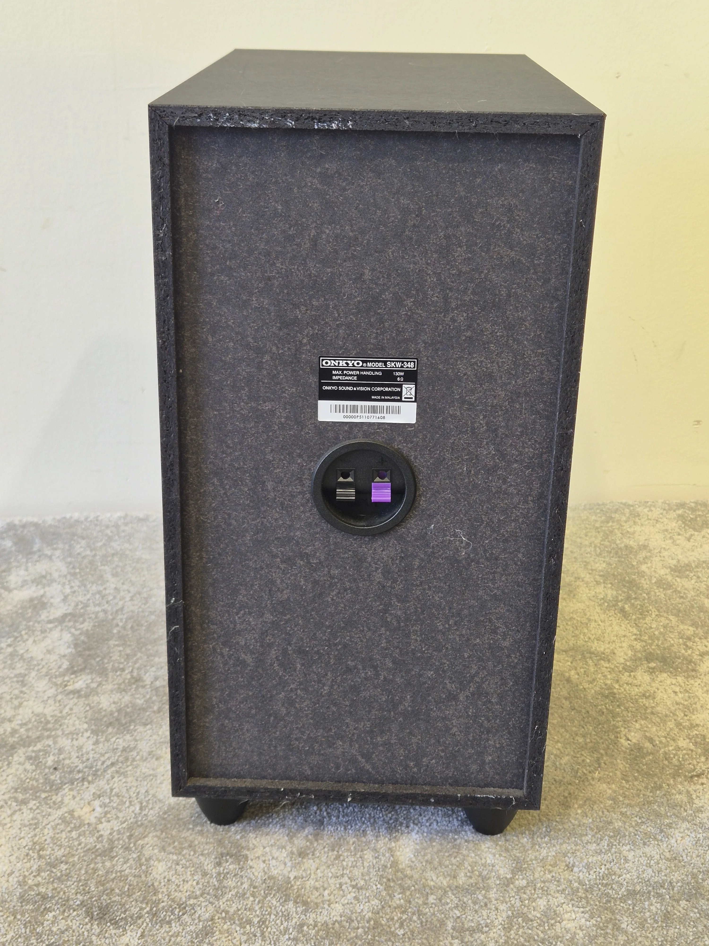 Onkyo SKW-348 130W Passive Subwoofer 6 Ohm - Very Good Condition - Deep Bass for Home Theater - Image 3