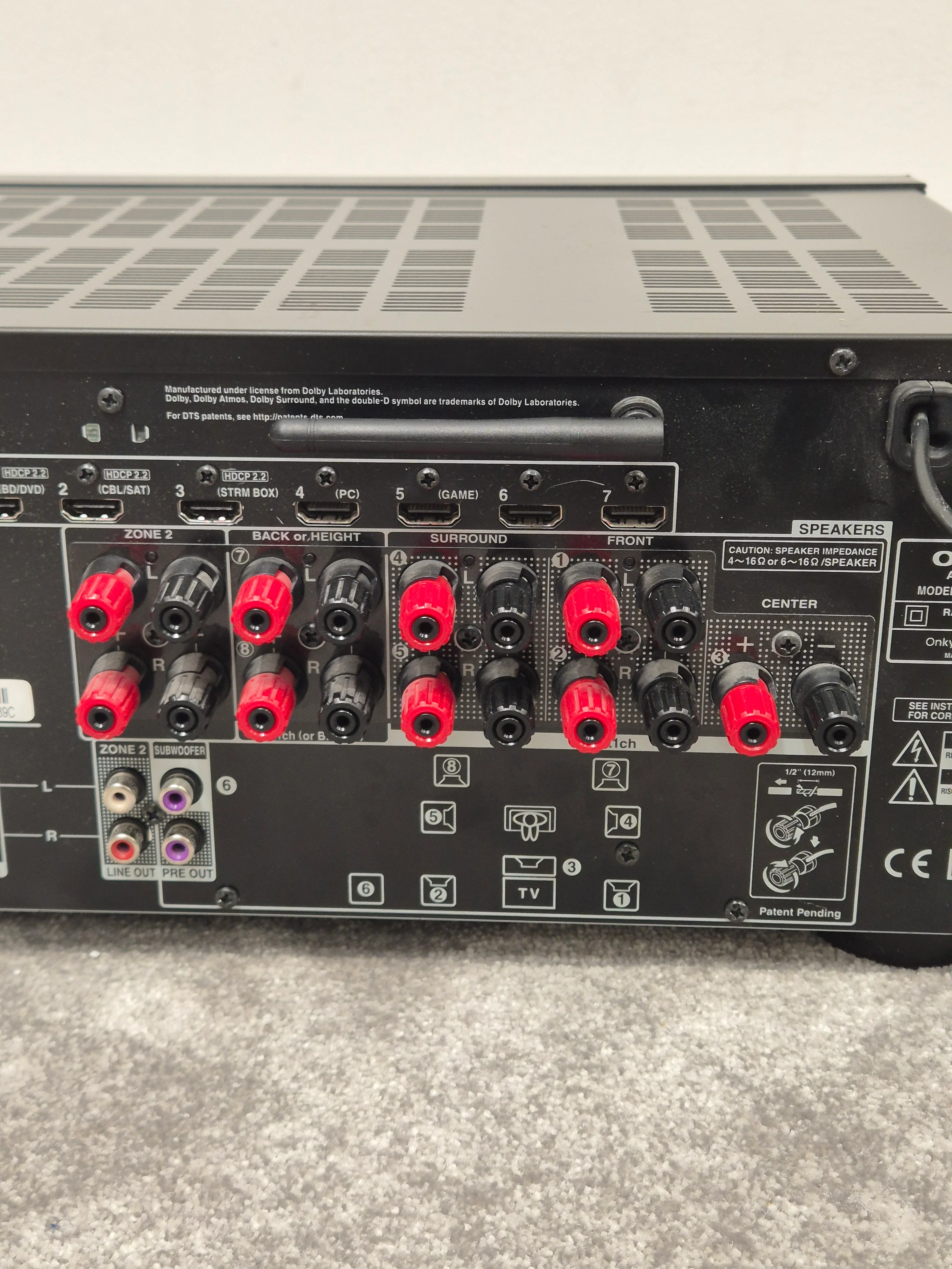 Onkyo TX-NR646 - 7.2-Channel AV Receiver - Very Good - Image 11
