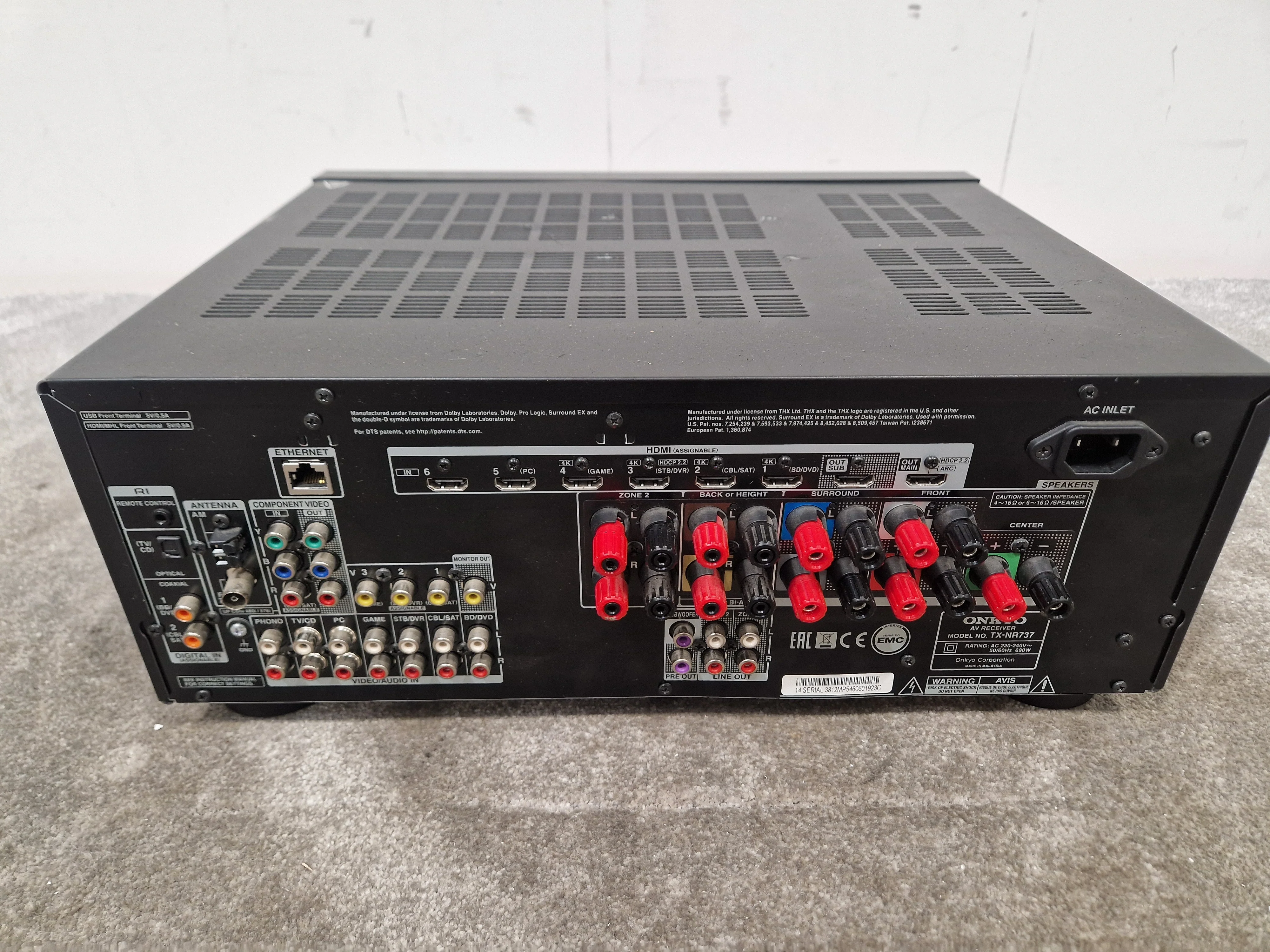 Onkyo Tx-NR737 - 7.2-Channel A/V Receiver, Dolby Atmos - Very Good - Image 11