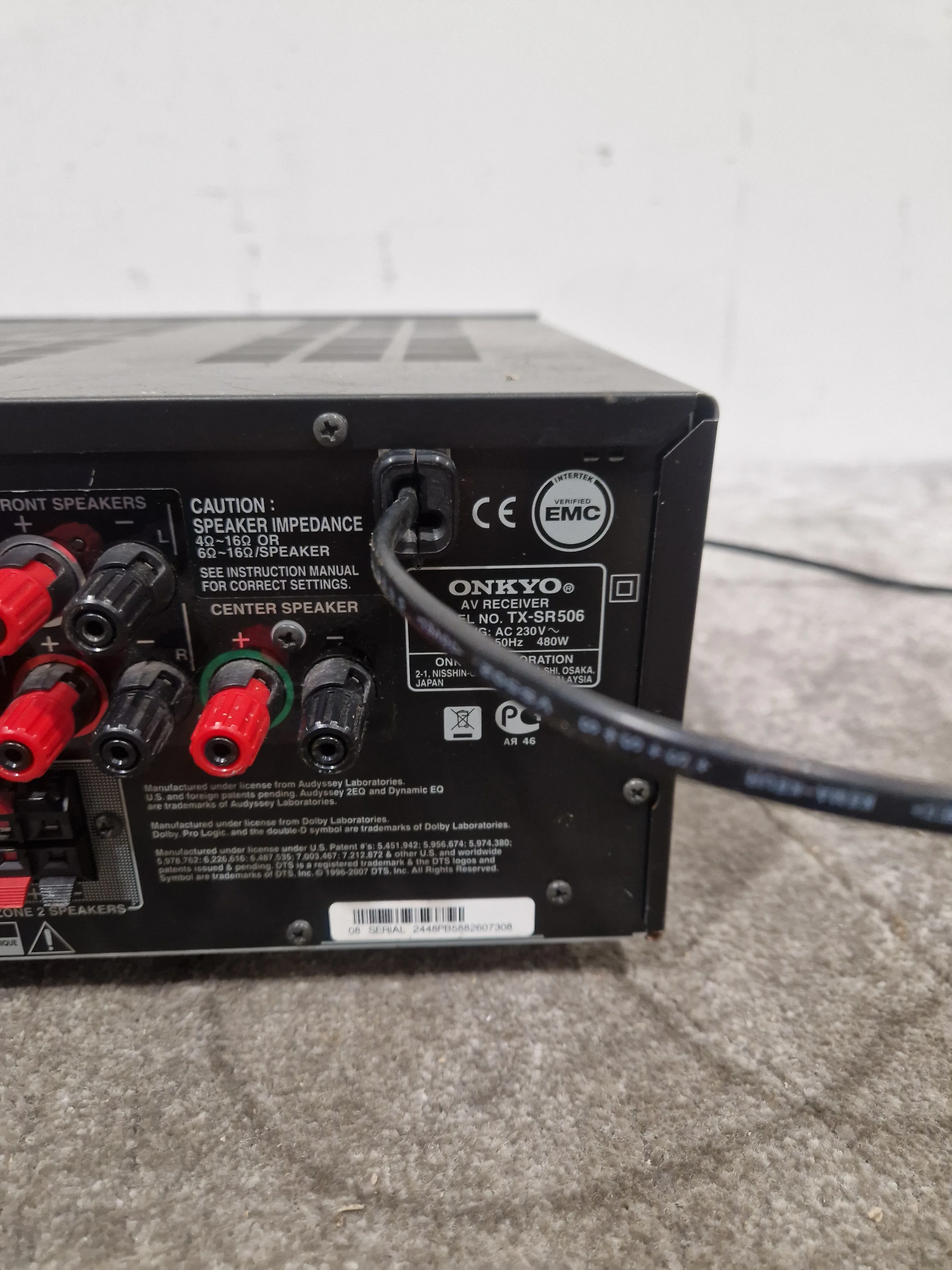 Onkyo TX-SR506 - AV Receiver - Black - Good w/ Cables - Image 11