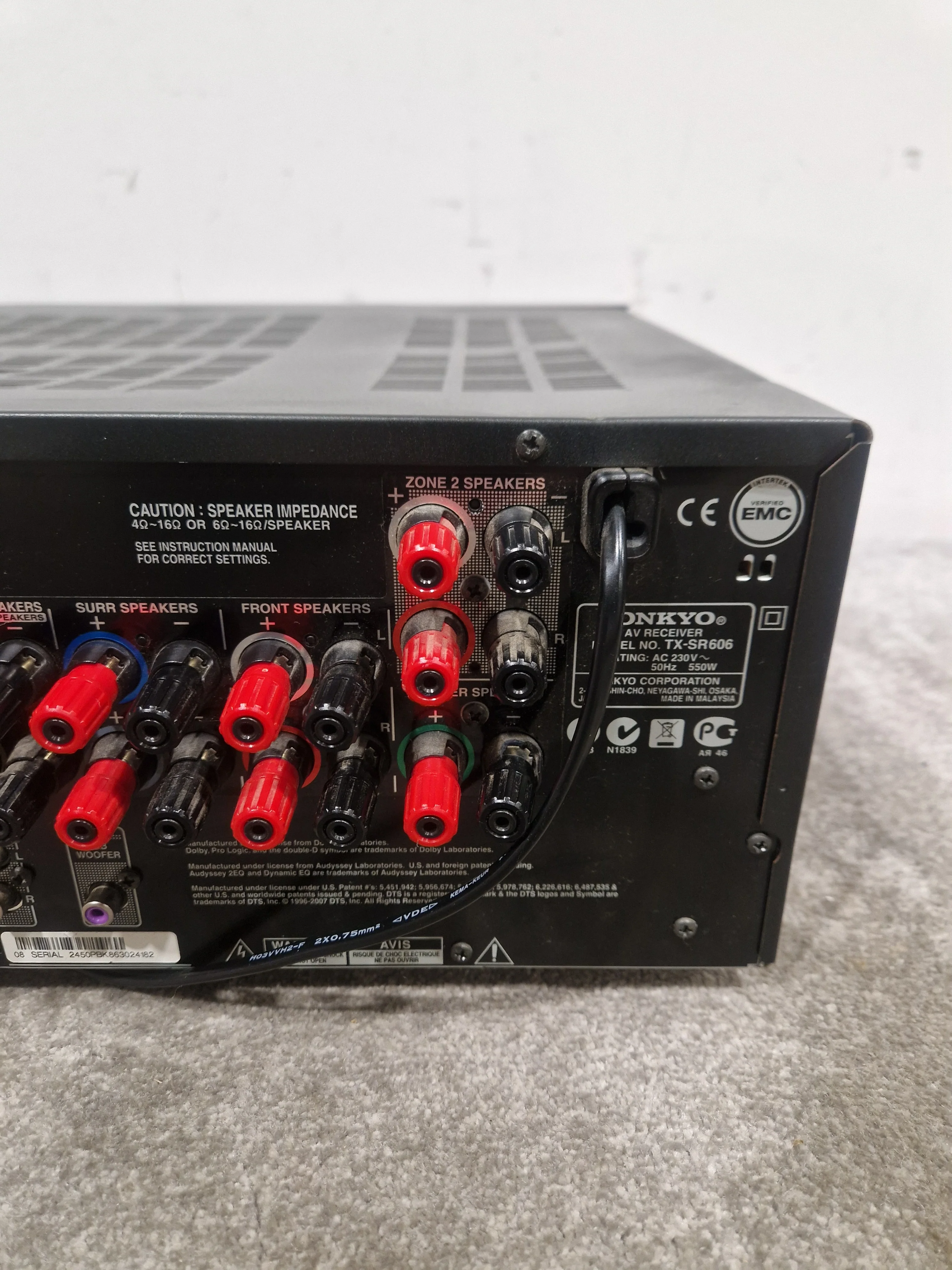 Onkyo TX-SR606 Receiver Receiver - 7.1 Channel - Good - Image 6