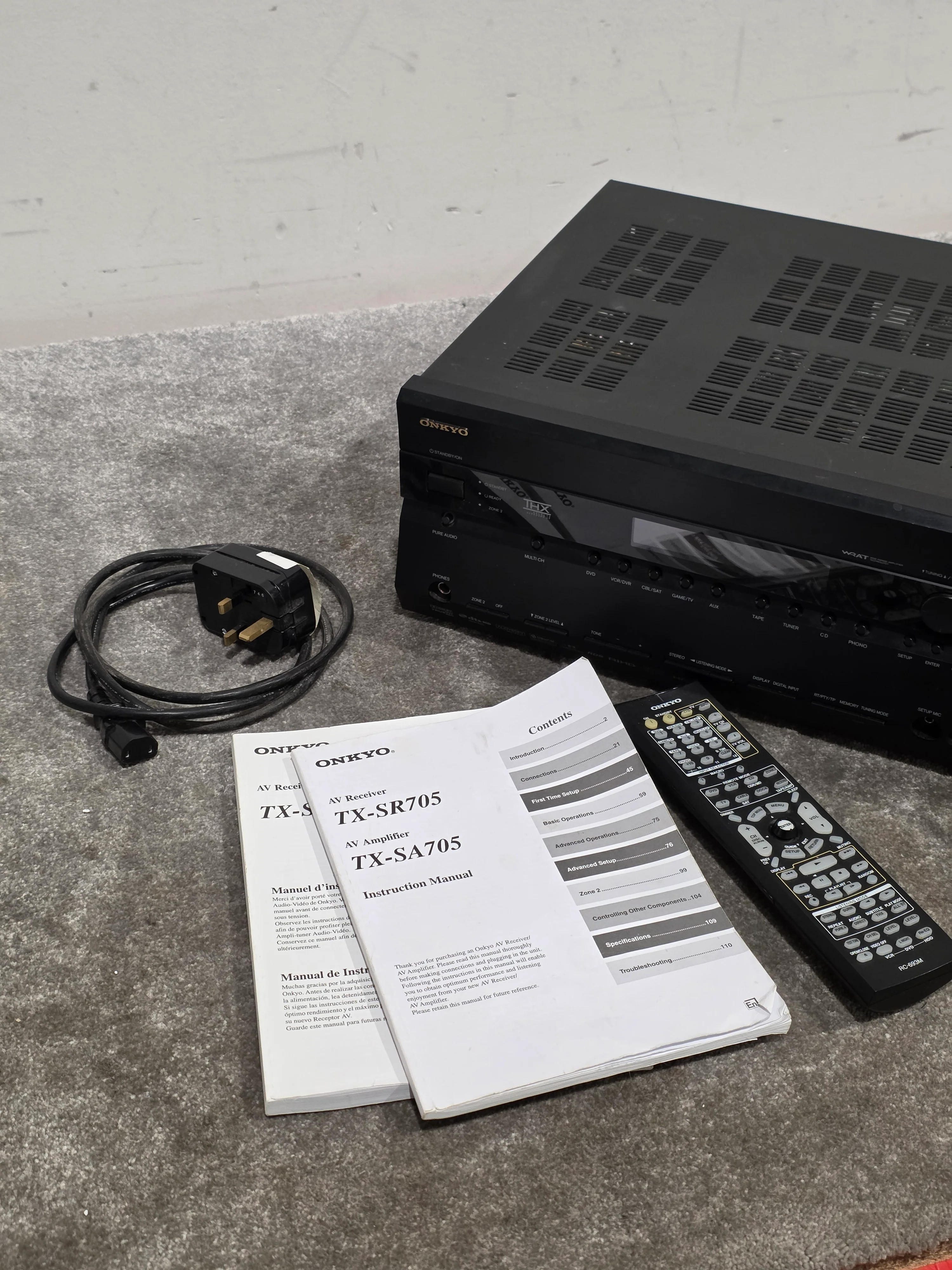 Onkyo TX-SR705 Receiver - 7.1 Channel - Fair w/  Power Supply - Image 14