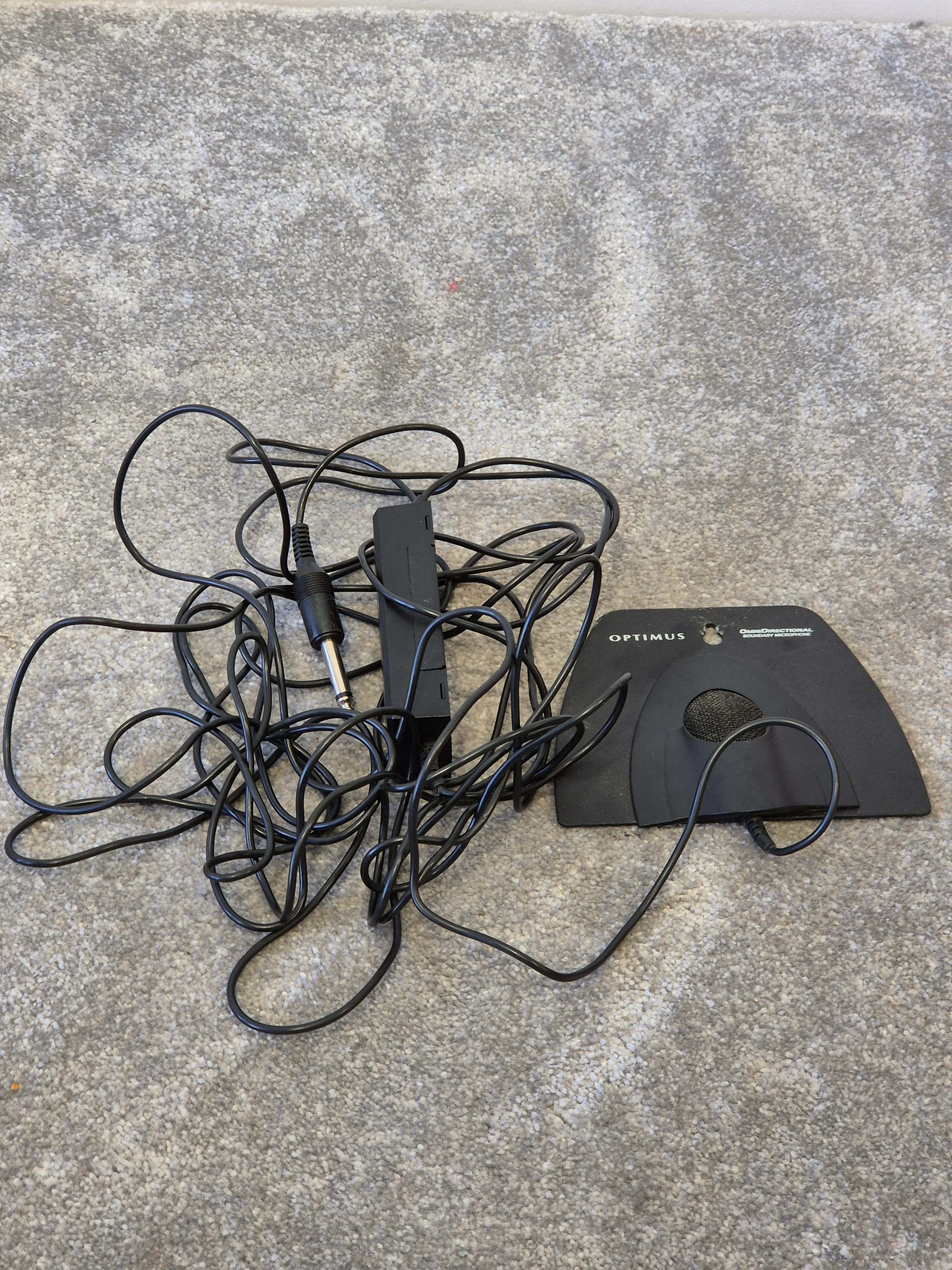 Optimus 33-3020 Omnidirectional Boundary Microphone - Professional Audio Recording - Good w/ Original Box & Power Supply - Image 2