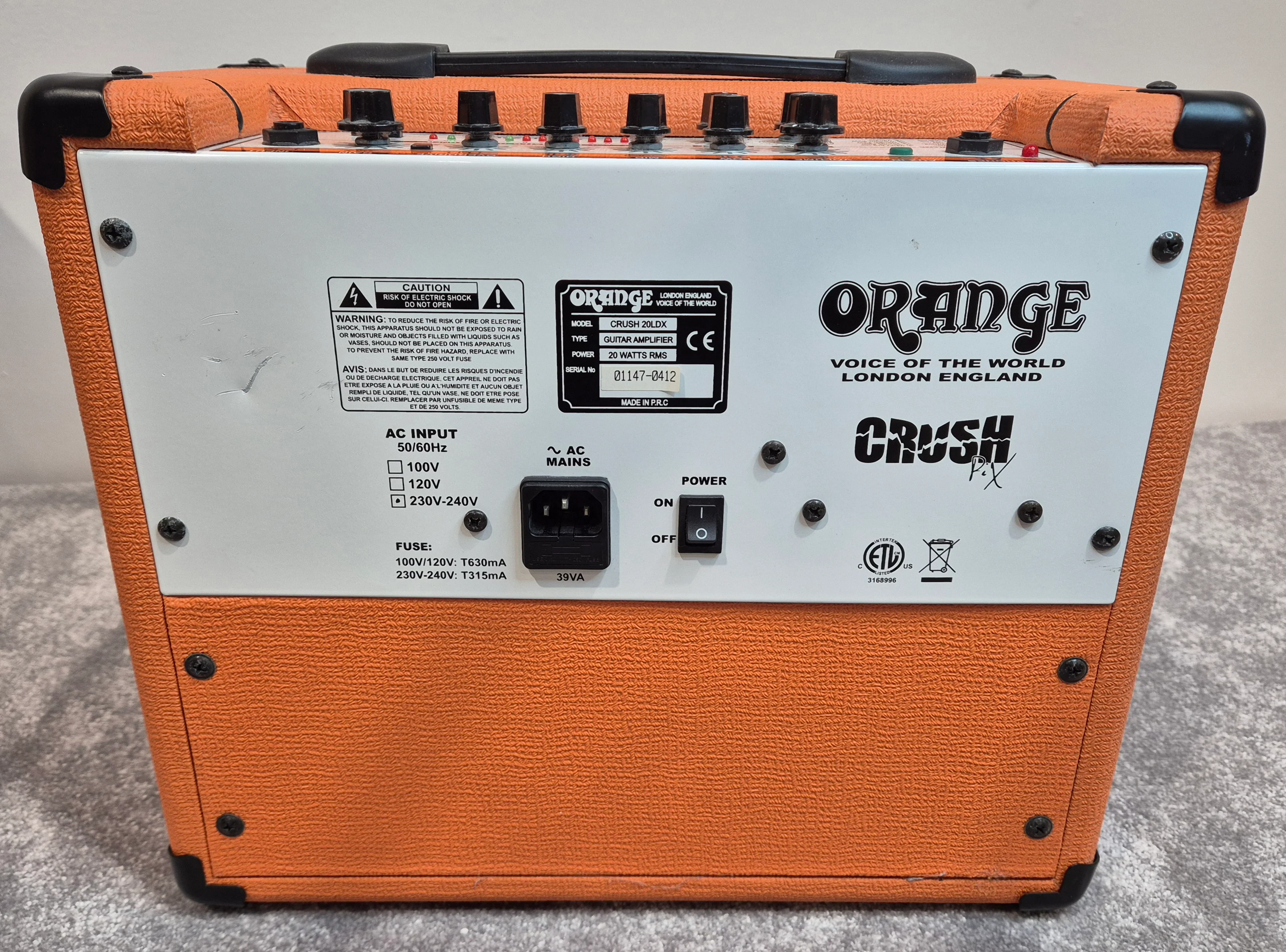 Orange Crush 20LDX - 20 Watt Guitar Combo Amplifier - Original Box - Image 4