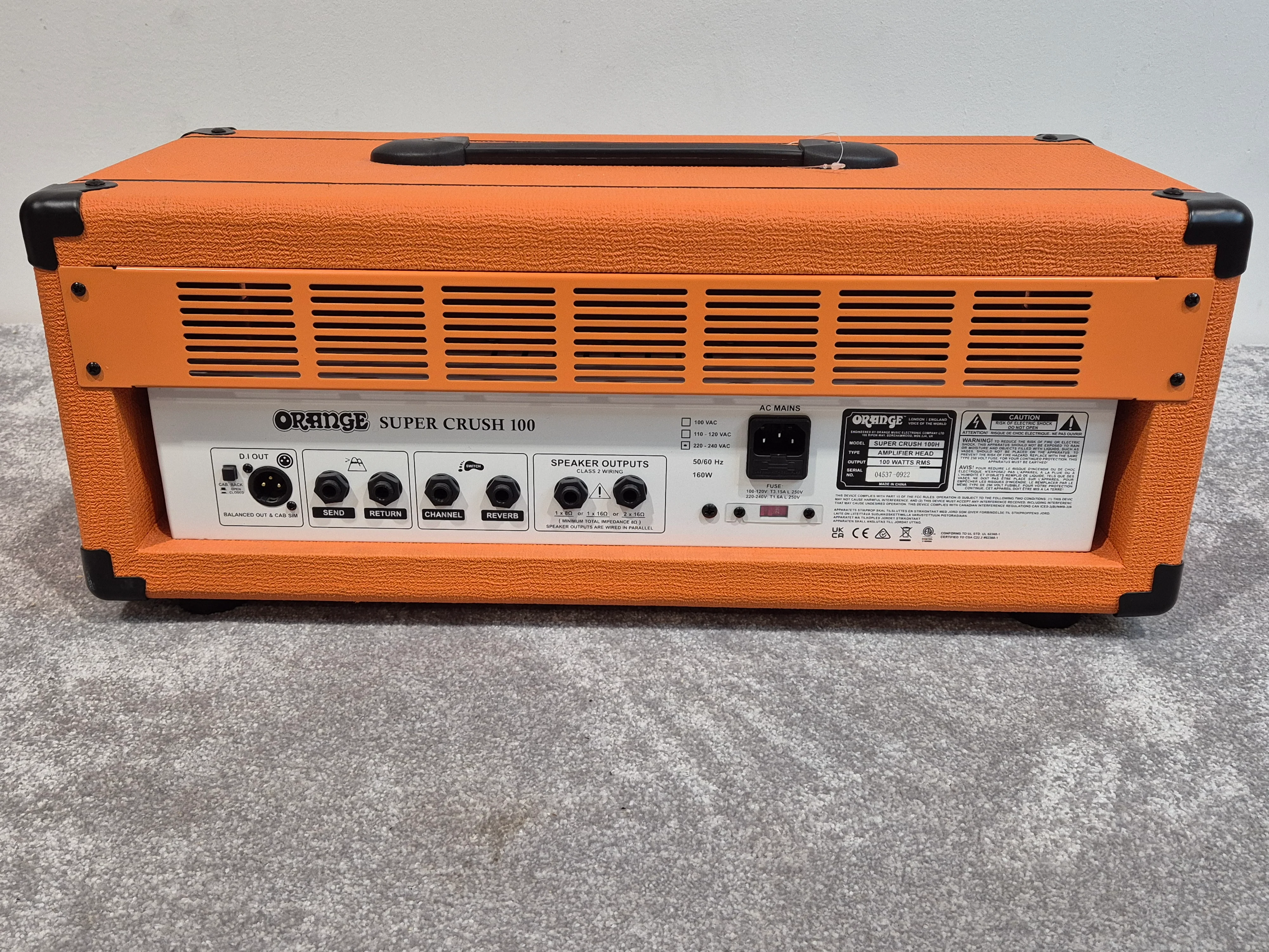 Orange Super Crush 100 - Solid-State Guitar Amplifier Head - Image 6