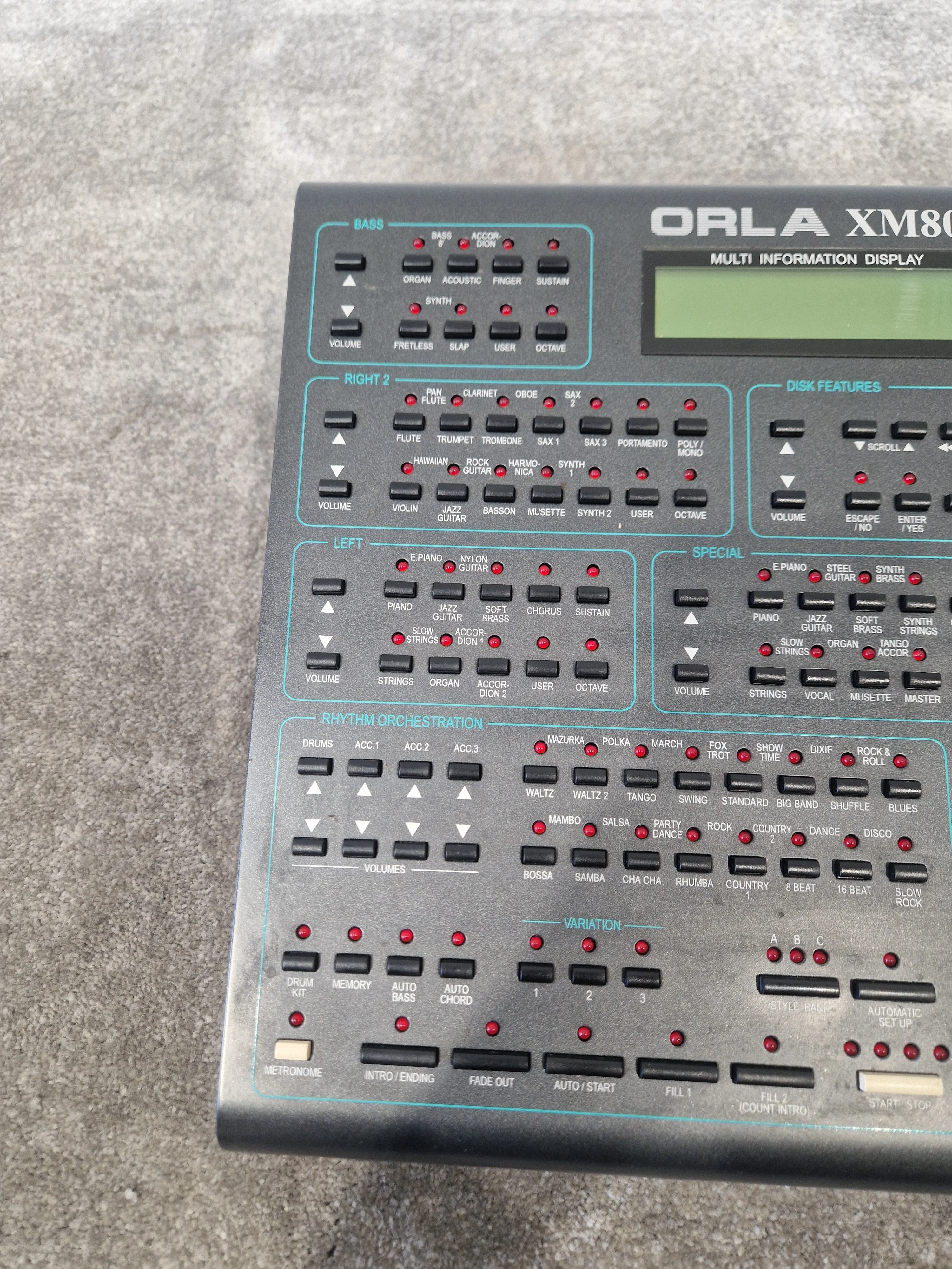 Orla XM800 orchestra module - 800 Sounds, 240 Styles - Excellent w/ Power Supply & Soft Case - Image 10
