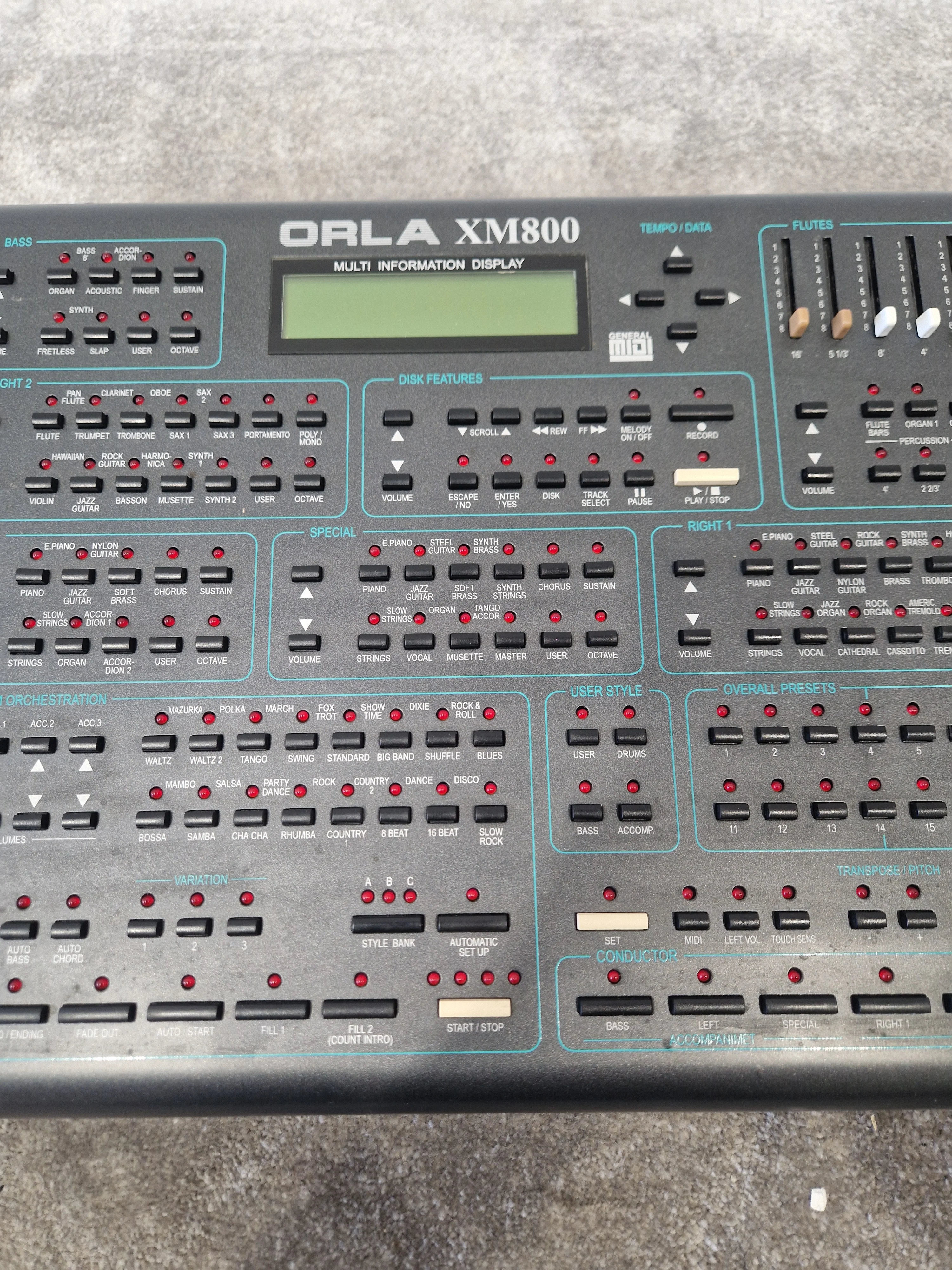 Orla XM800 orchestra module - 800 Sounds, 240 Styles - Excellent w/ Power Supply & Soft Case - Image 9