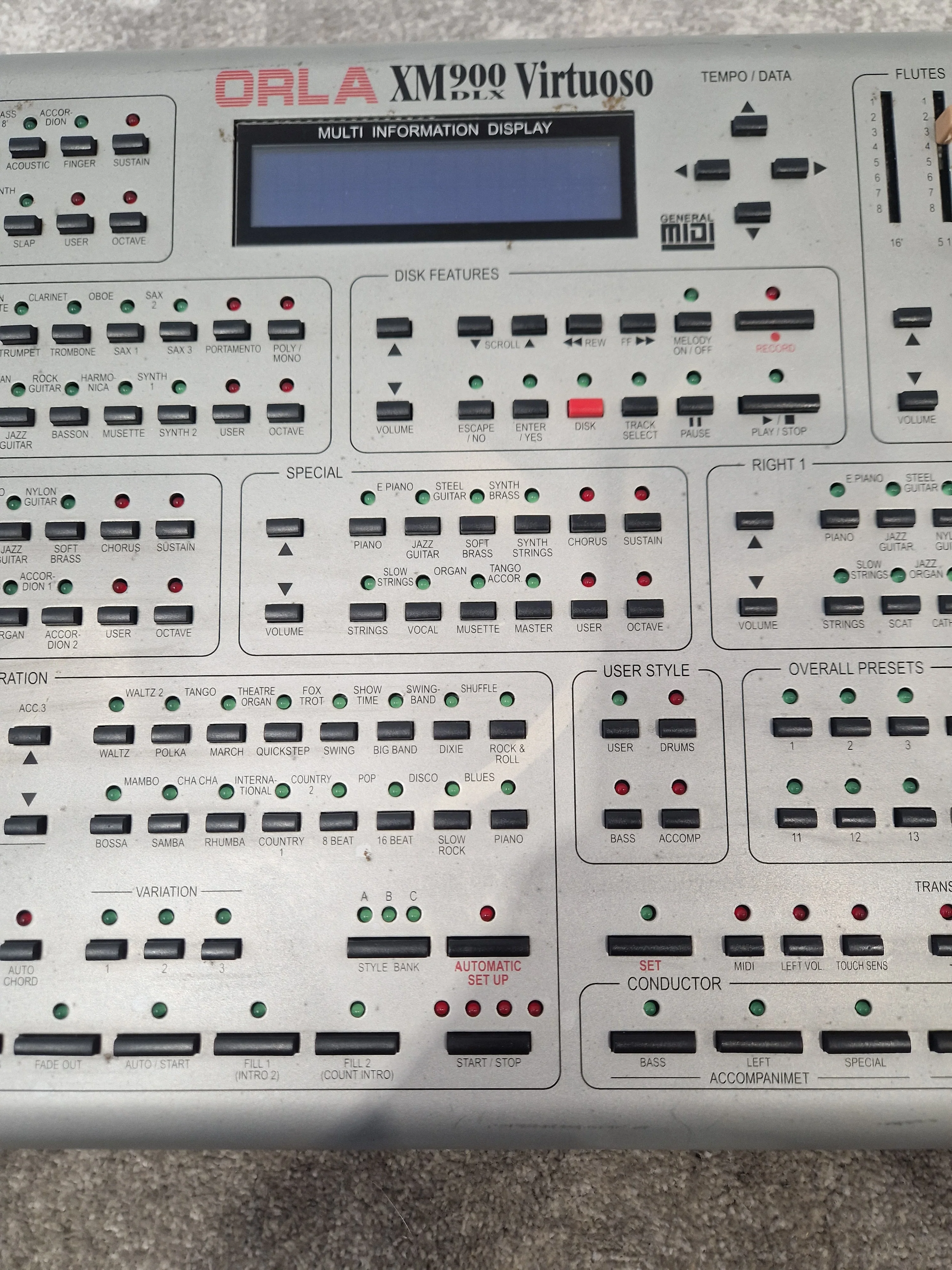 Orla XM900 DLX orchestra module - 900 Sounds, 128-Note Polyphony - Spares or Repair w/ Power Supply & Soft Case - Image 8