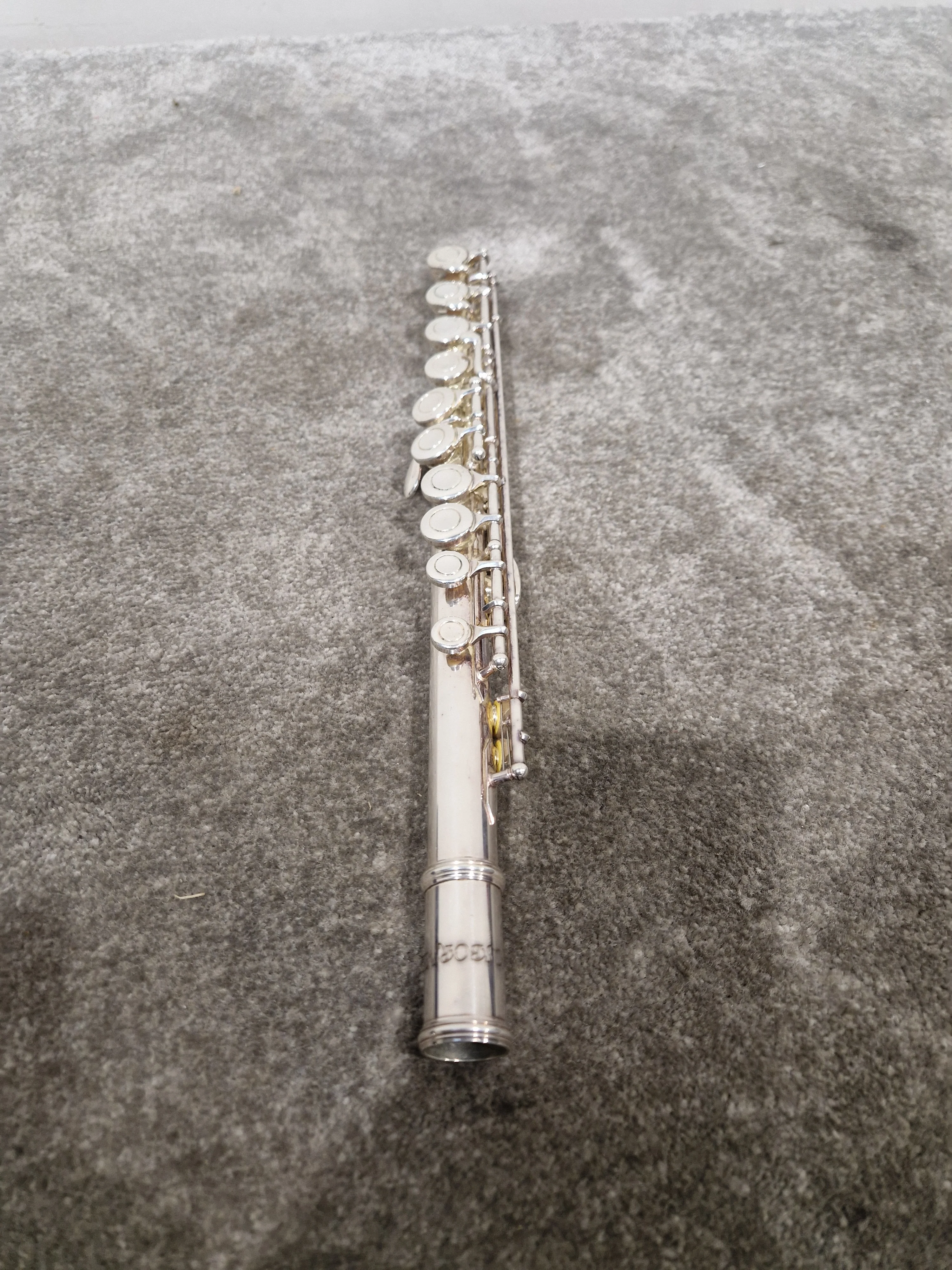 Osborne Engraved Silver Standard Nickel Flute - Elegant Design - Good w/ Hard Case - Image 12