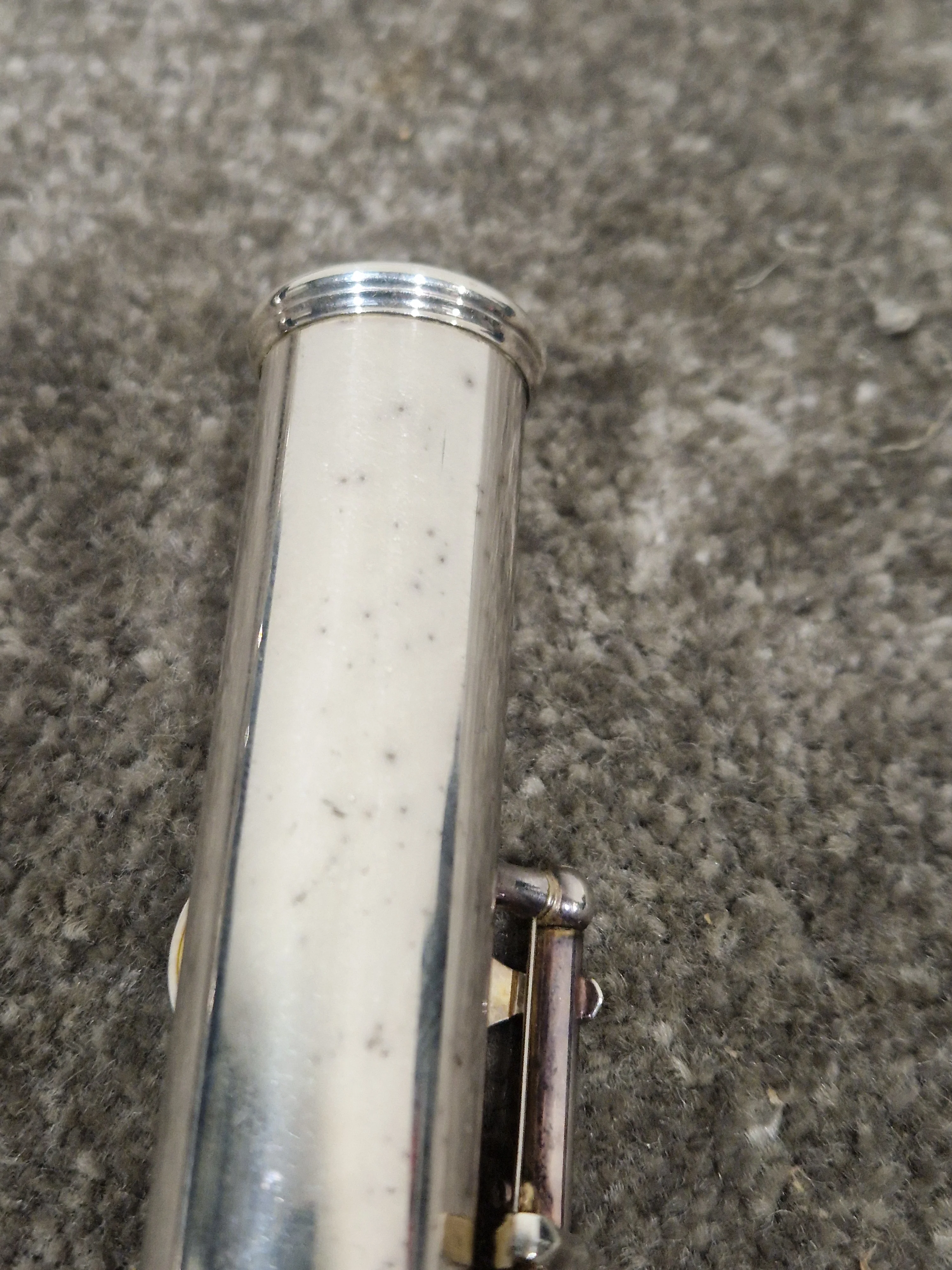Osborne Engraved Silver Standard Nickel Flute - Elegant Design - Good w/ Hard Case - Image 13