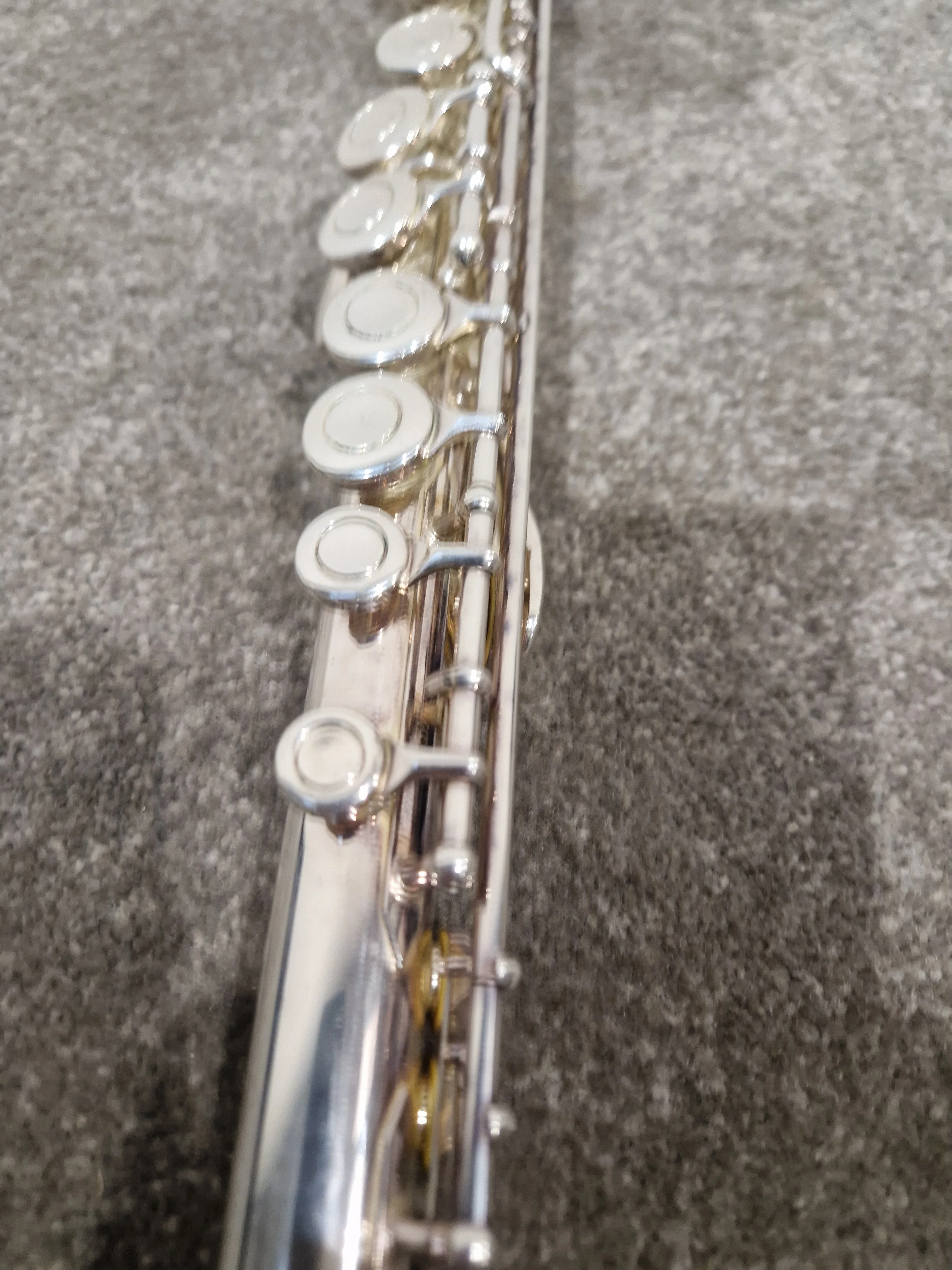 Osborne Engraved Silver Standard Nickel Flute - Elegant Design - Good w/ Hard Case - Image 3