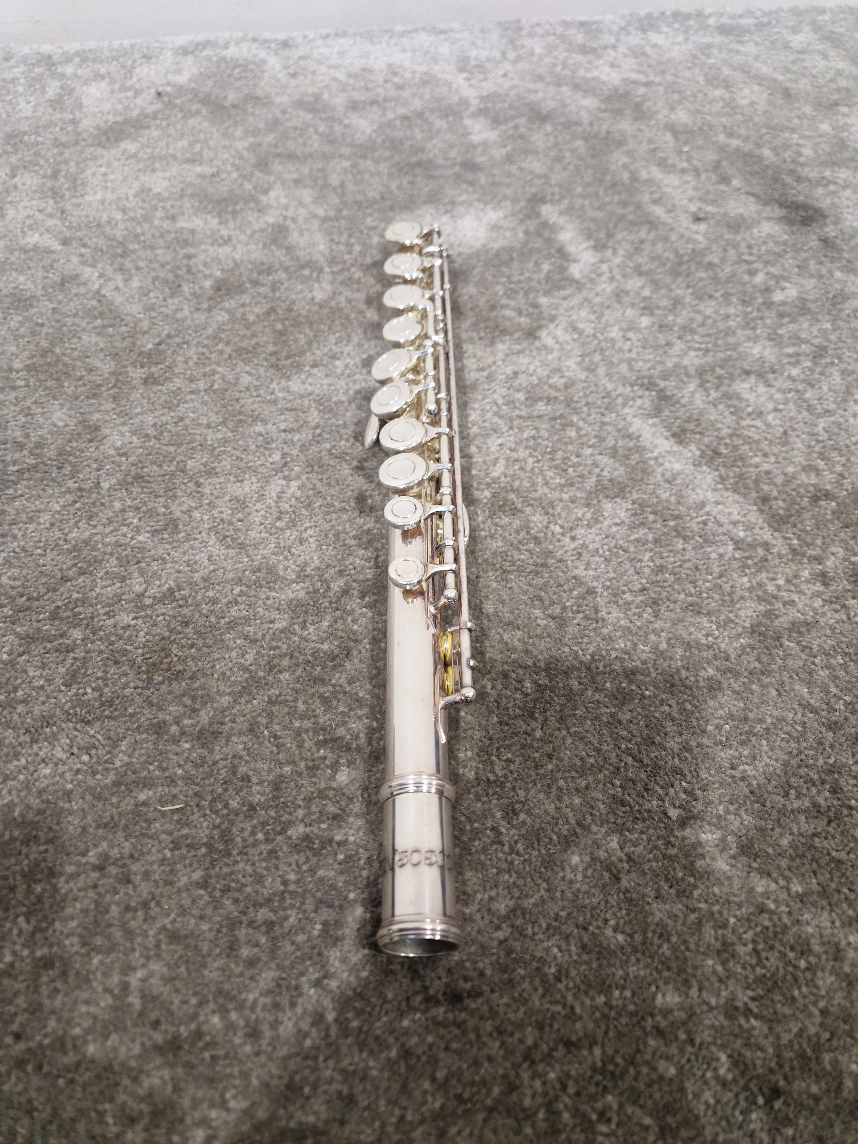 Osborne Engraved Silver Standard Nickel Flute - Elegant Design - Good w/ Hard Case - Image 12