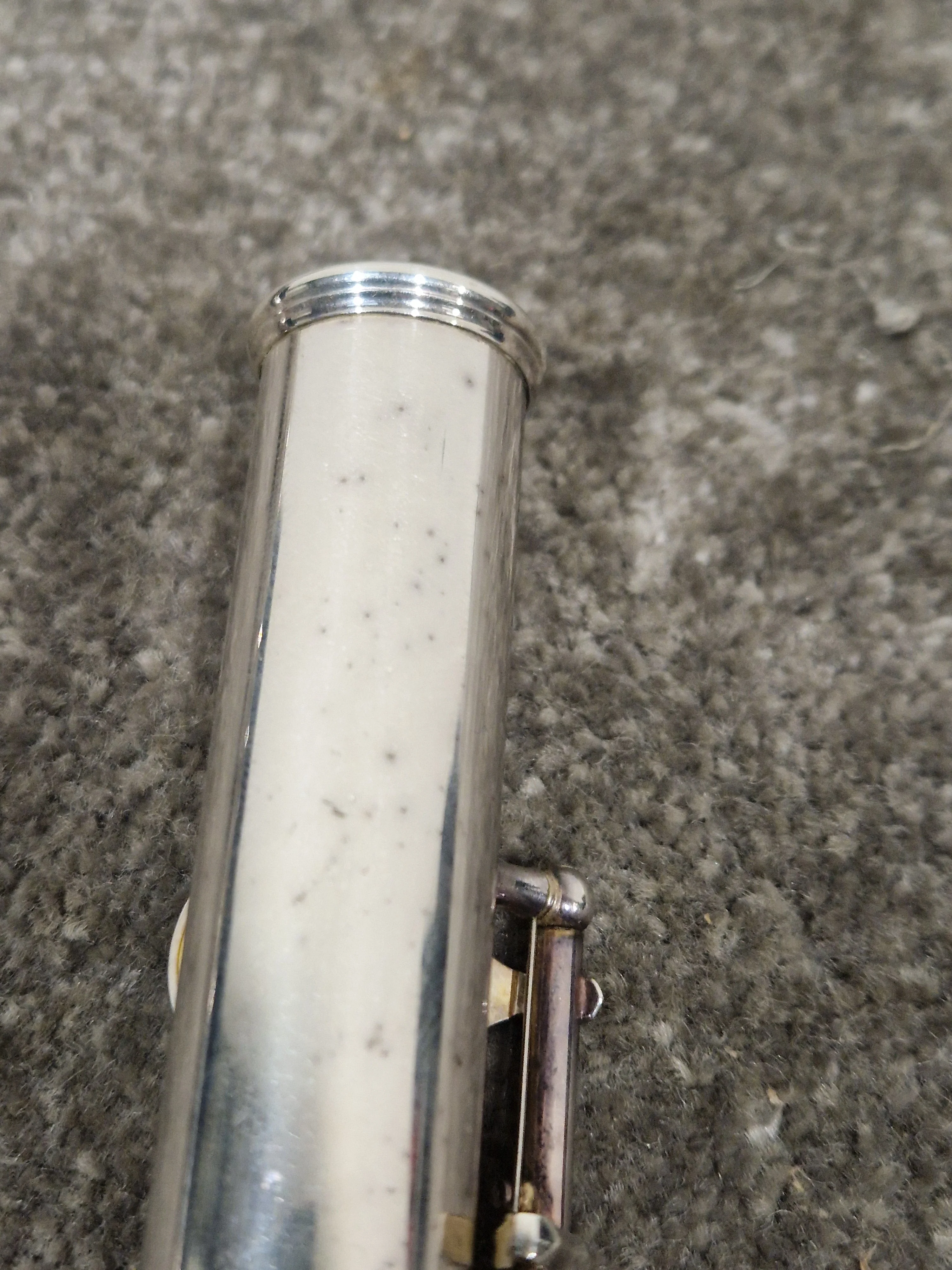 Osborne Engraved Silver Standard Nickel Flute - Elegant Design - Good w/ Hard Case - Image 13