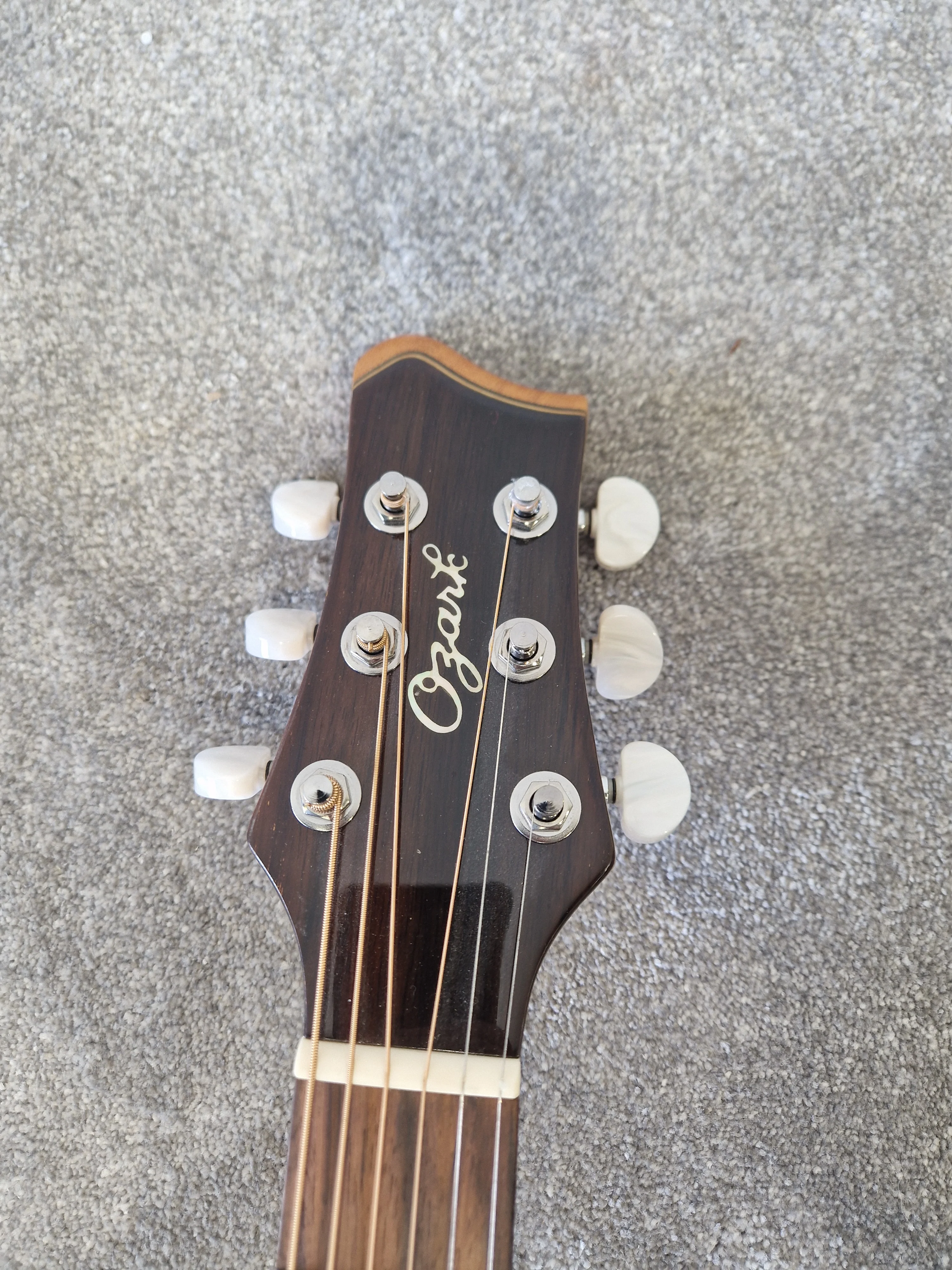 Ozark 3801 Dreadnought Acoustic Guitar – Solid Cedar Top & Koa Back – Very Good - Image 3