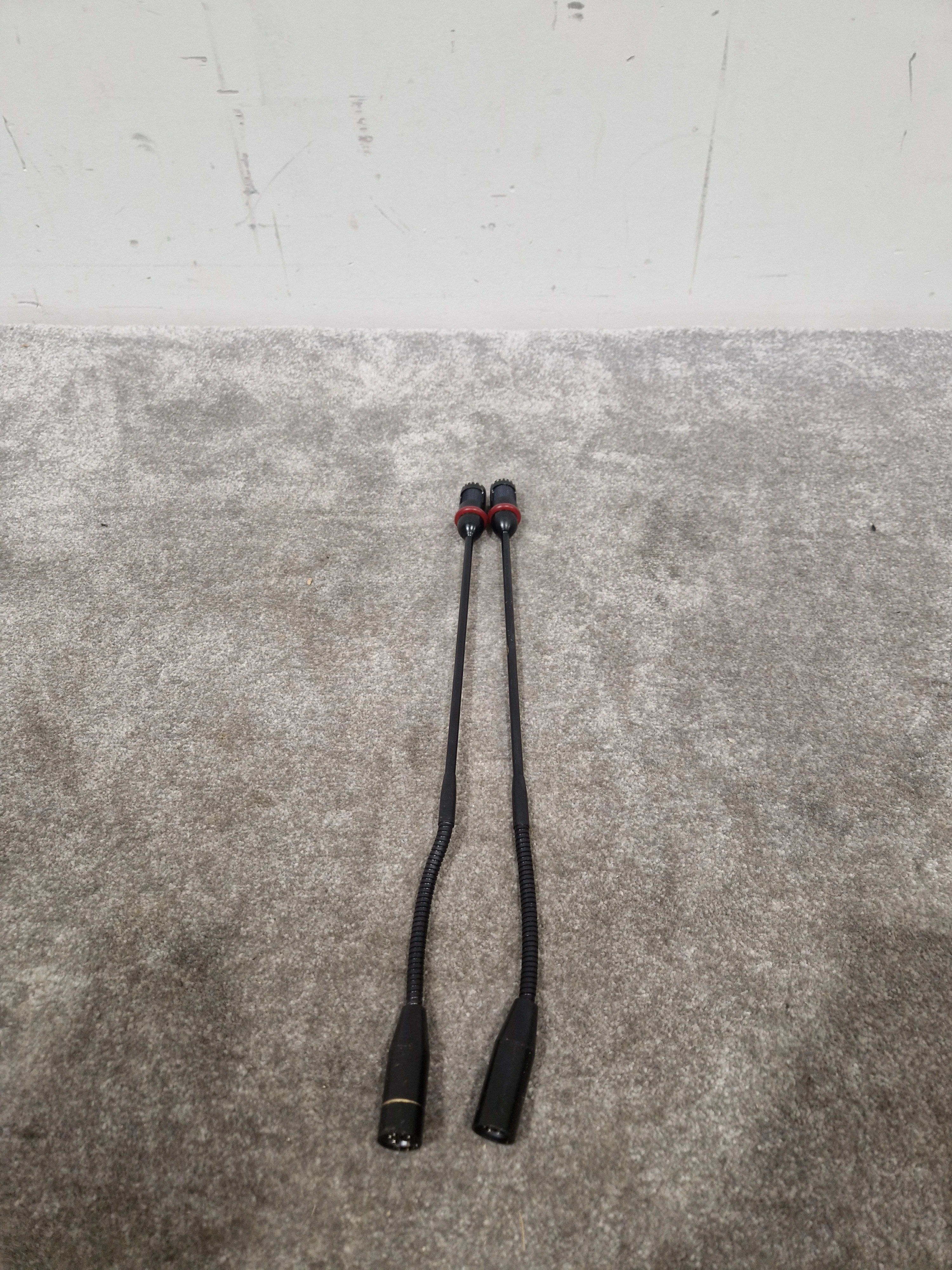 Pair OF Generic Goose Neck Microphones - Flexible Positioning - Very Good - Image 2