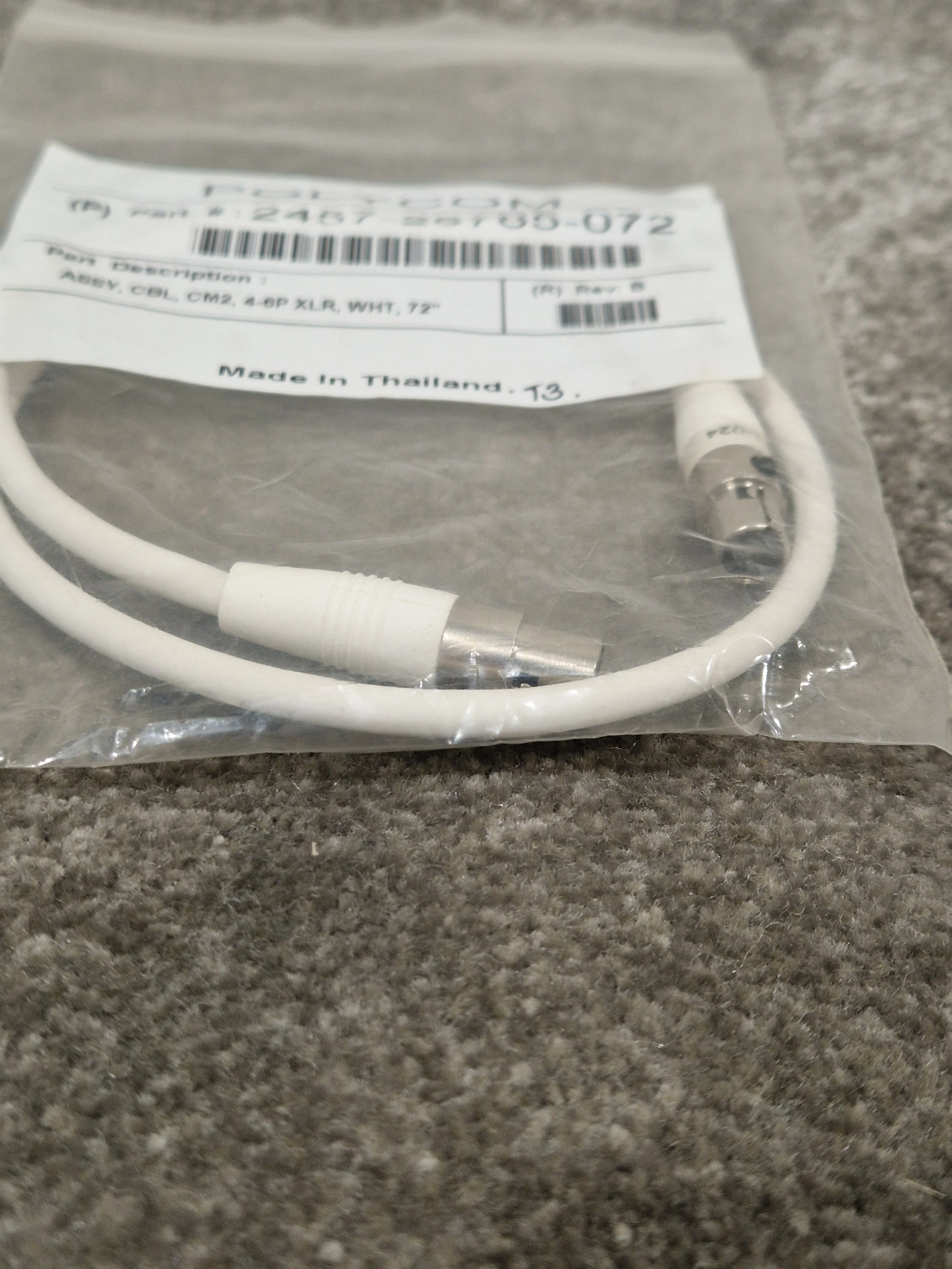 Pair OF Polycom White CM2 4-6P XLR Cables - High-Fidelity Audio - Excellent w/ Original Packaging - Image 5