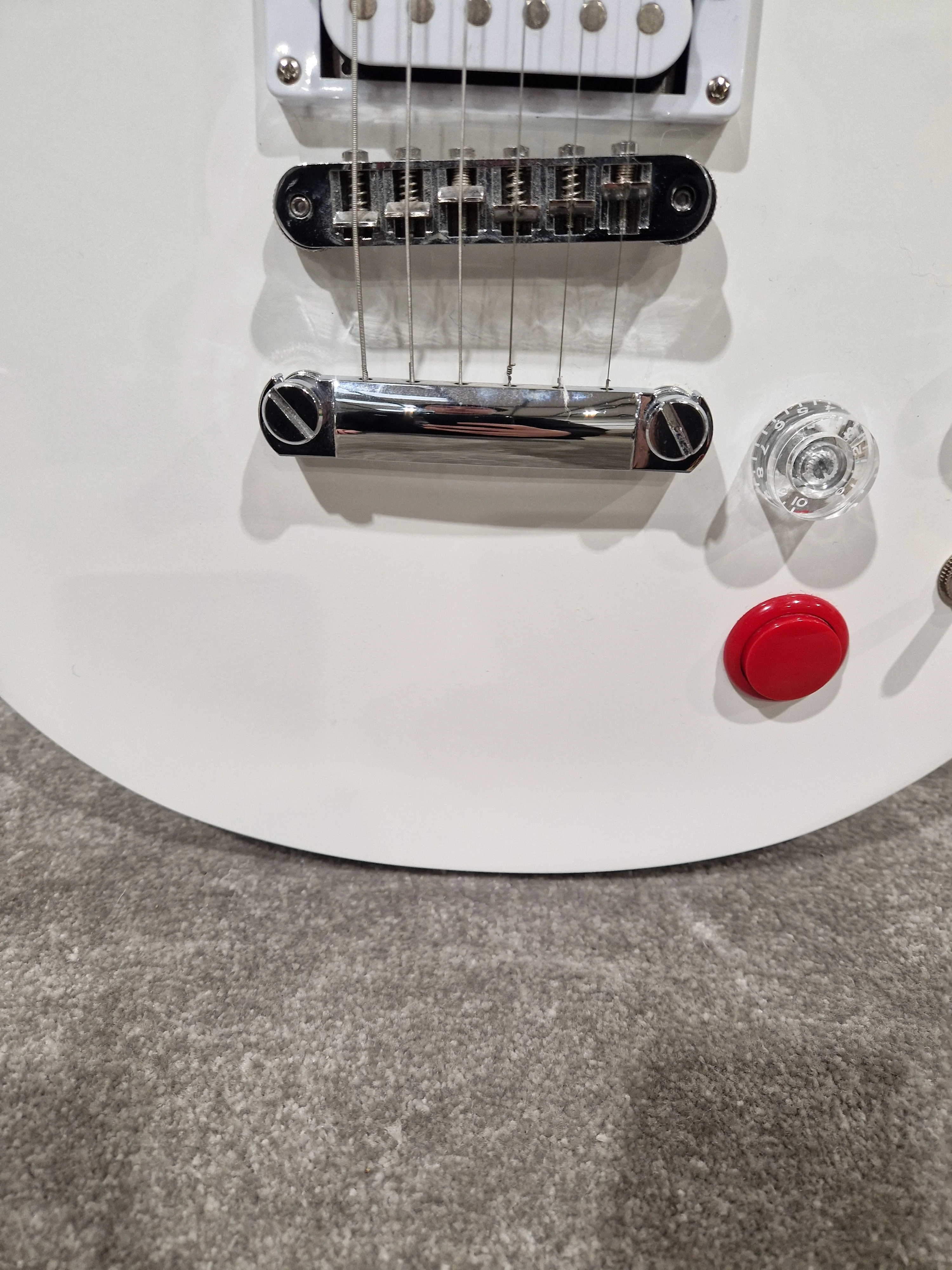 Palace Buckethead LP Style Full White Electric Guitar - Signature Design - Excellent - Image 10