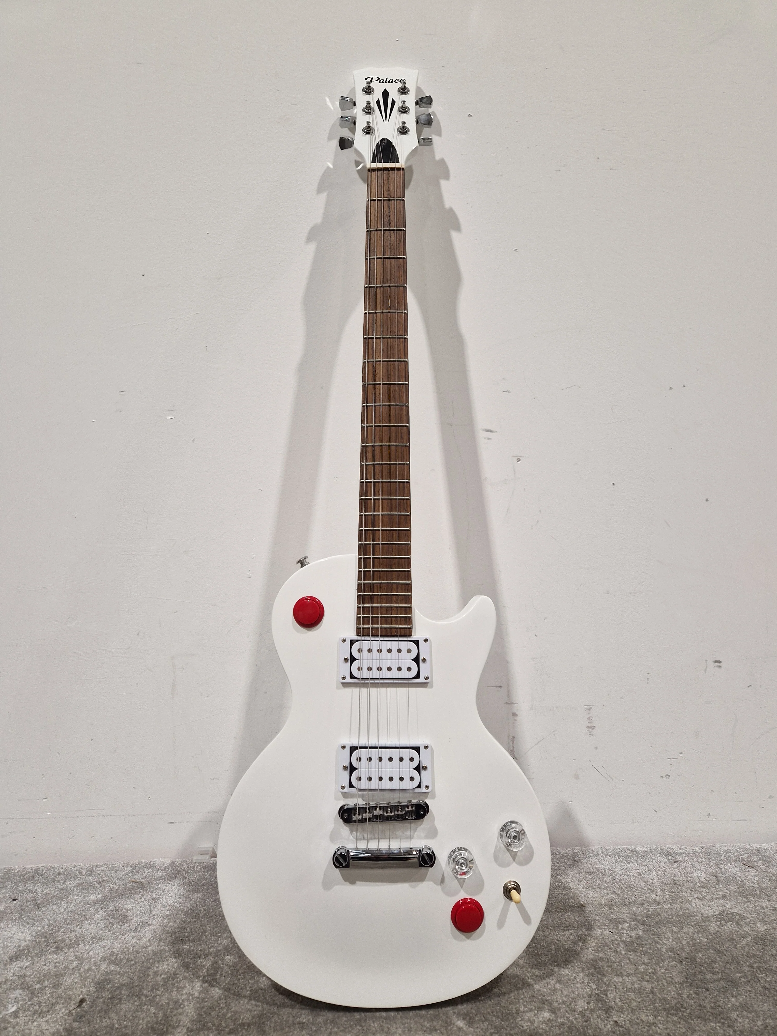Palace Buckethead LP Style Full White Electric Guitar - Signature Design - Excellent - Image 5