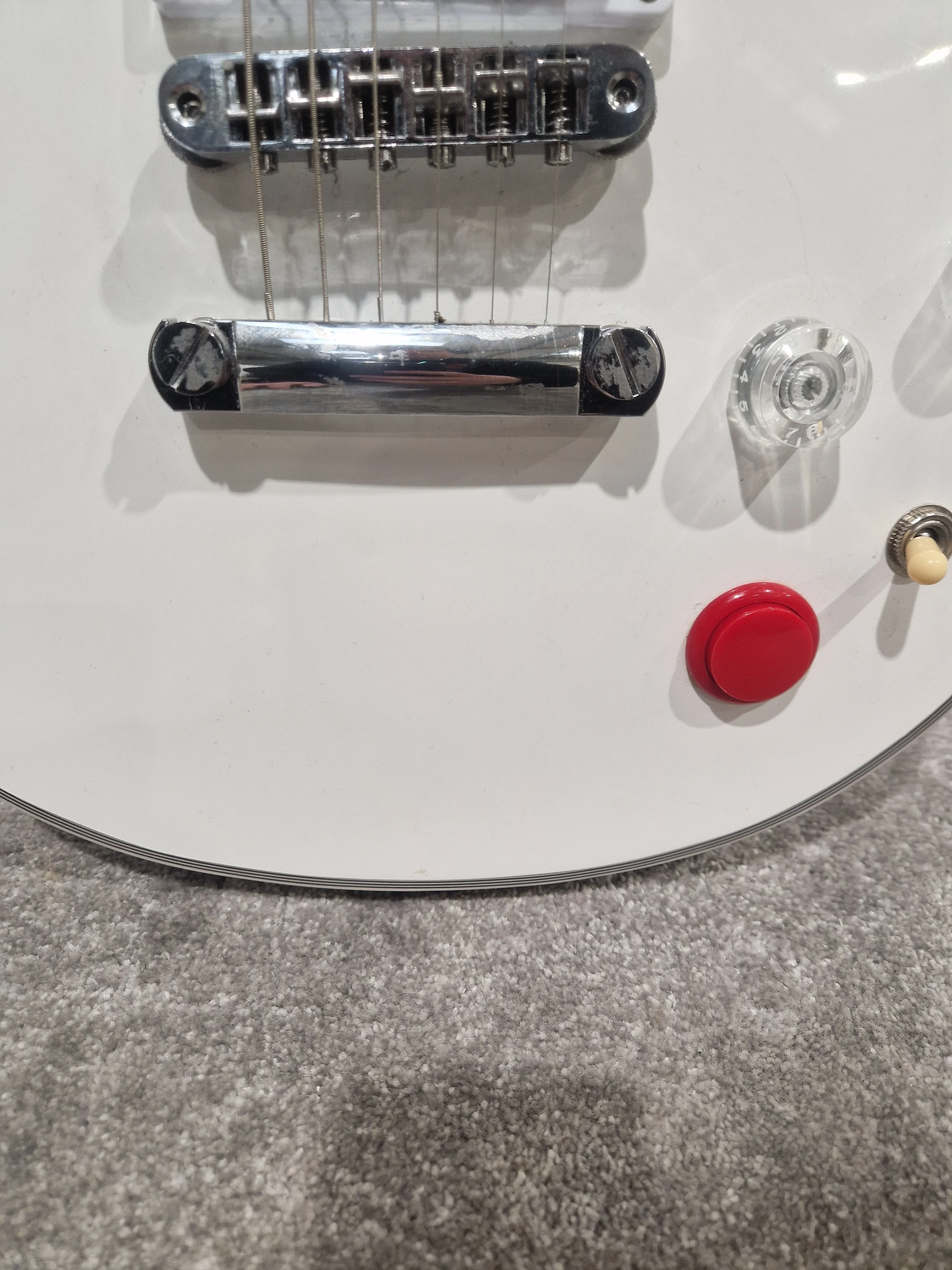 Palace Custom Buckethead Signature Alpine White LP Style Electric Guitar - Signature Design - Very Good - Image 19