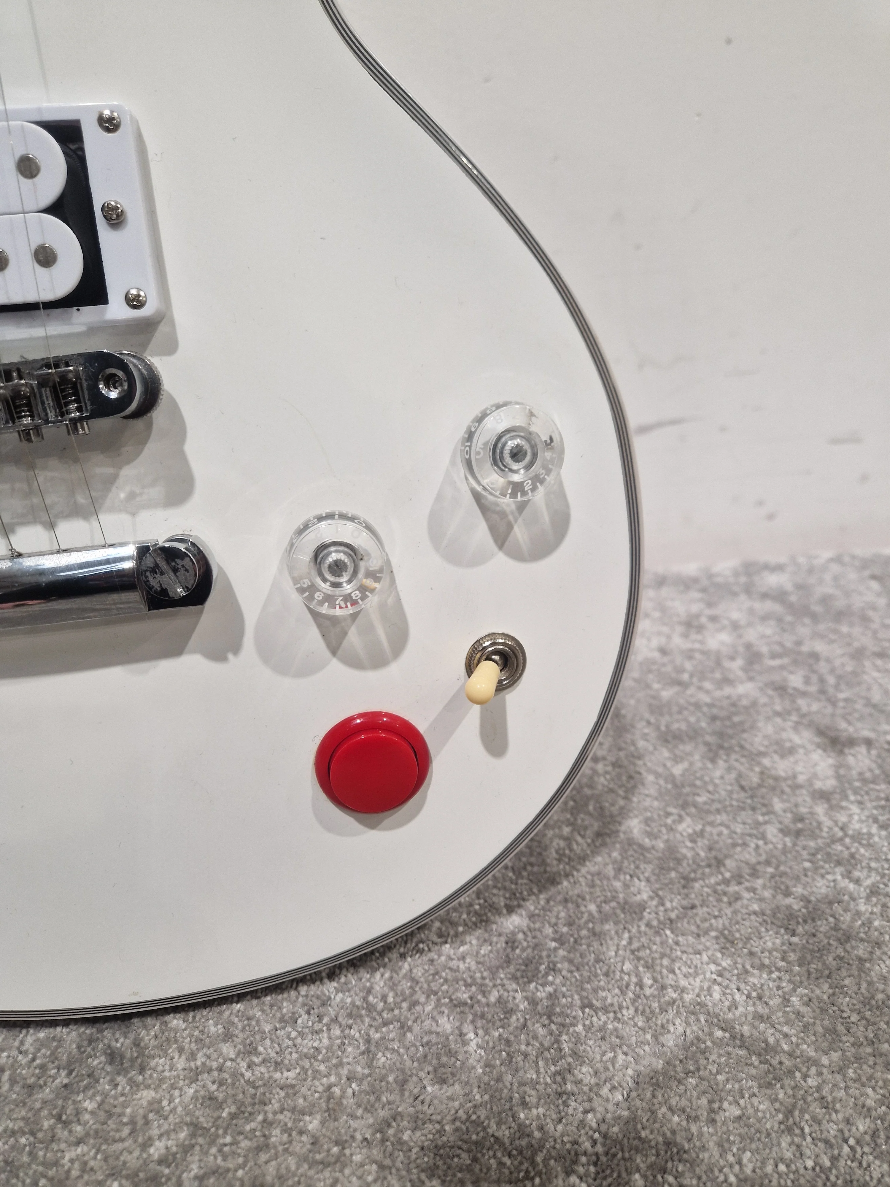 Palace Custom Buckethead Signature Alpine White LP Style Electric Guitar - Signature Design - Very Good - Image 25
