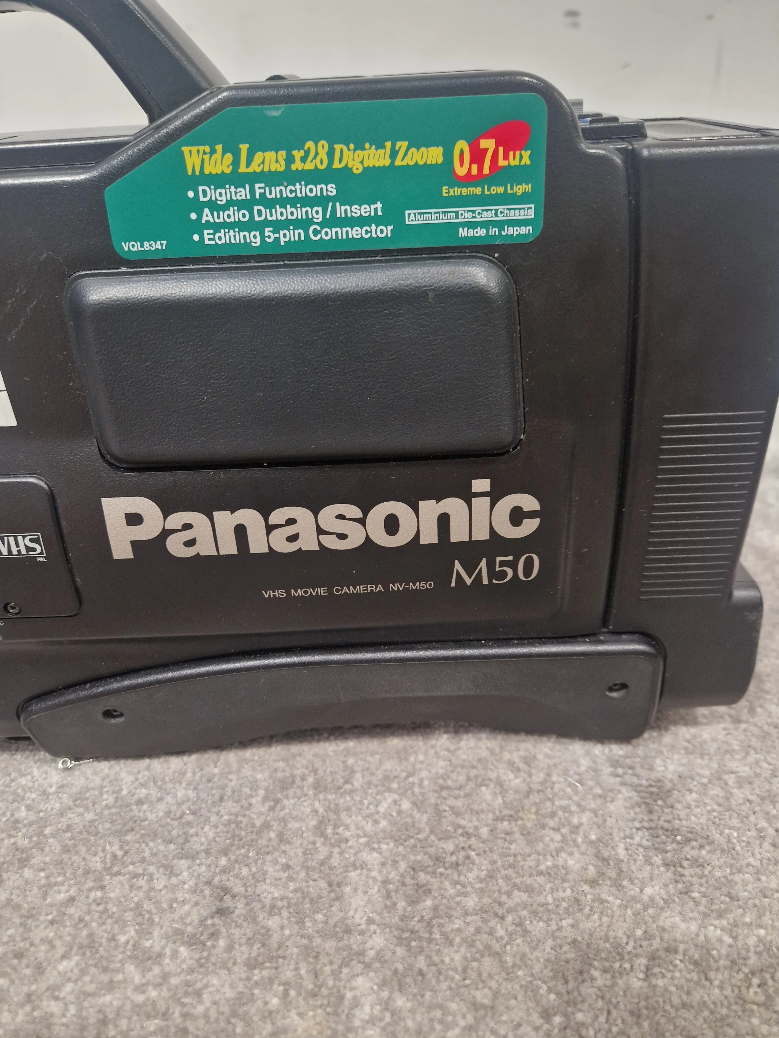 Panasonic NV-M50 - Compact VHS-C Camcorder - Spares or Repair w/ Hard Case & Panasonic AC adapter VW-AM10 - Image 12