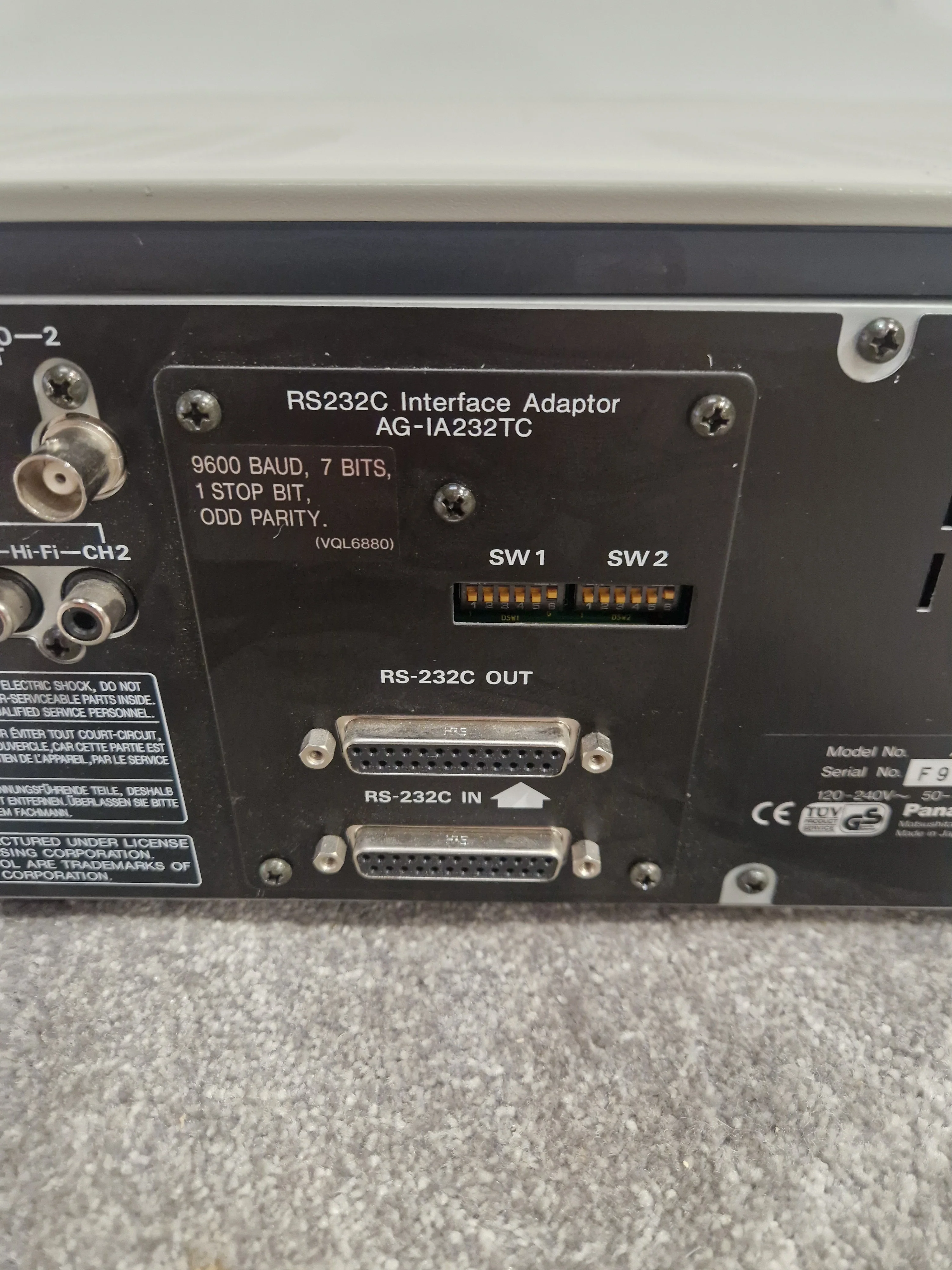 Panasonic Video Cassette Recorder Ag-7350 - Hi-Fi VCR, S-VHS Compatibility - Excellent - Image 6