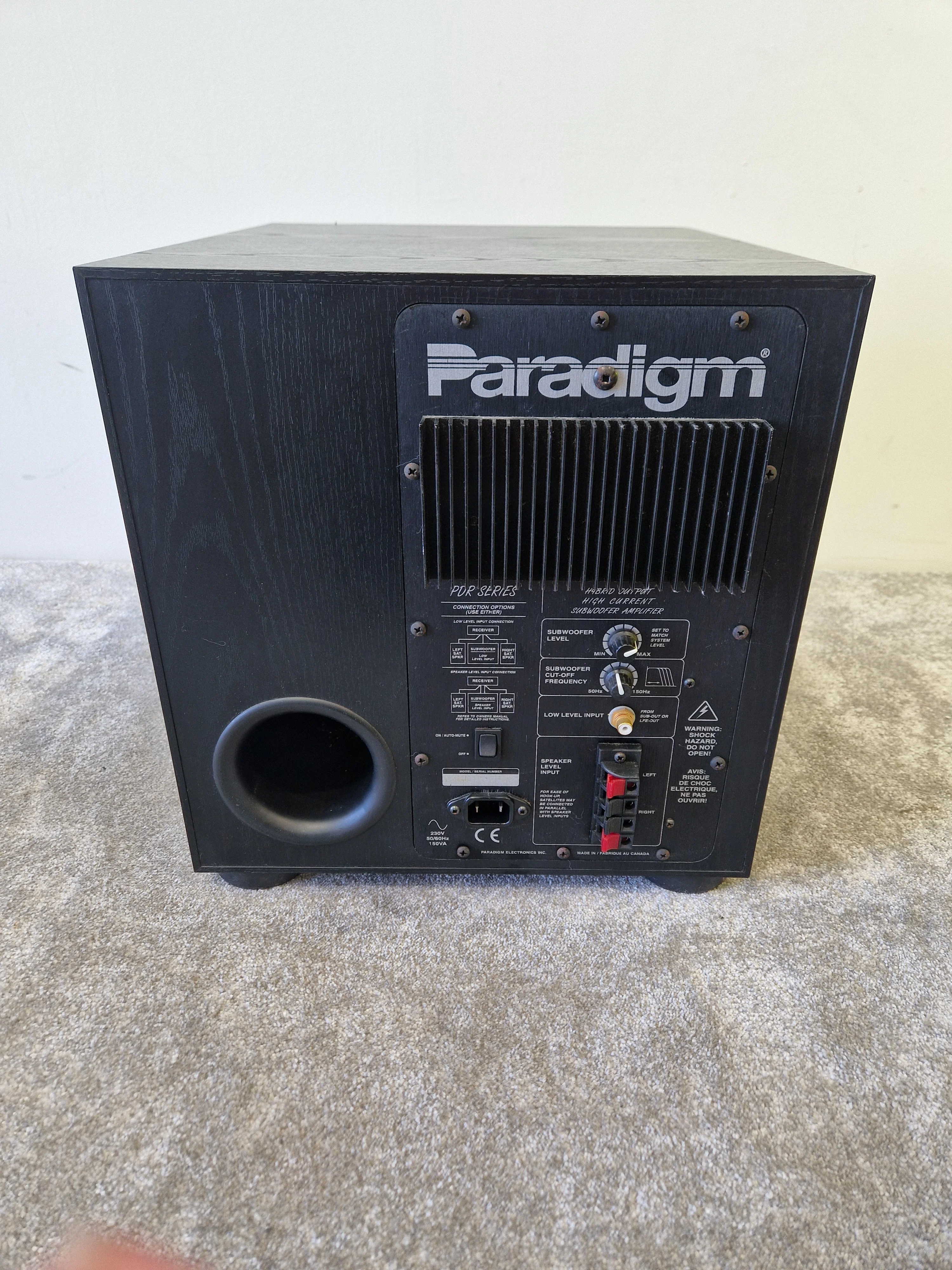 Paradigm PDR Series Powered Subwoofer – Audiophile-Grade Sound - Very Good - Image 2
