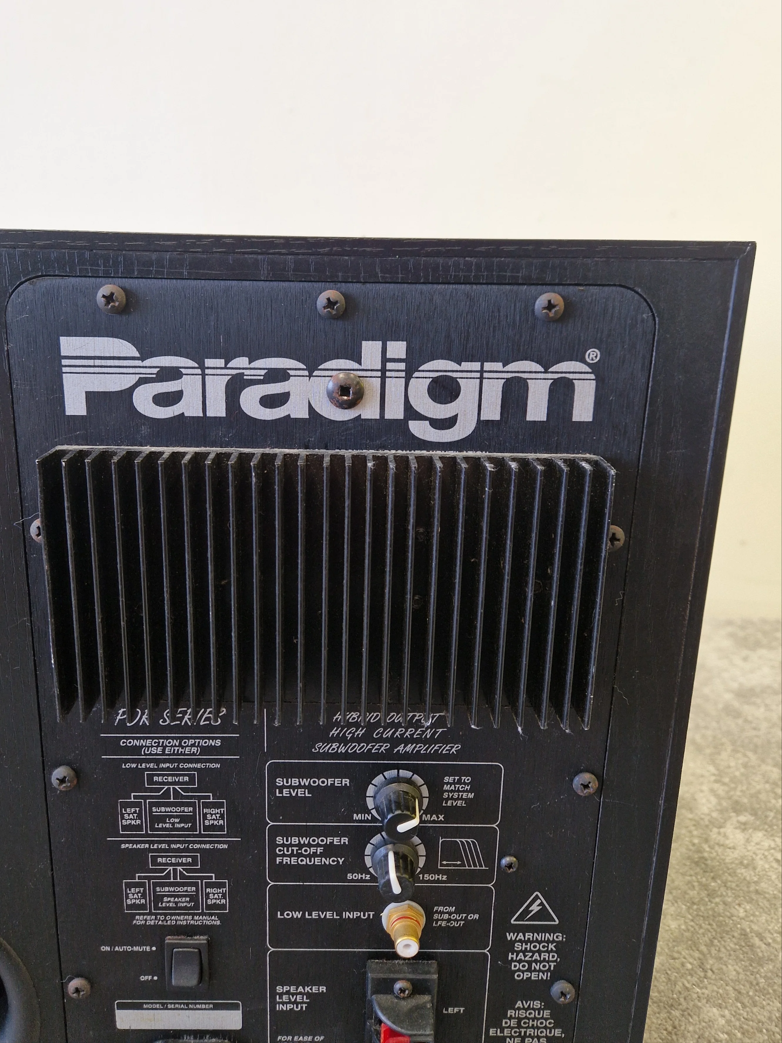 Paradigm PDR Series Powered Subwoofer – Audiophile-Grade Sound - Very Good - Image 4