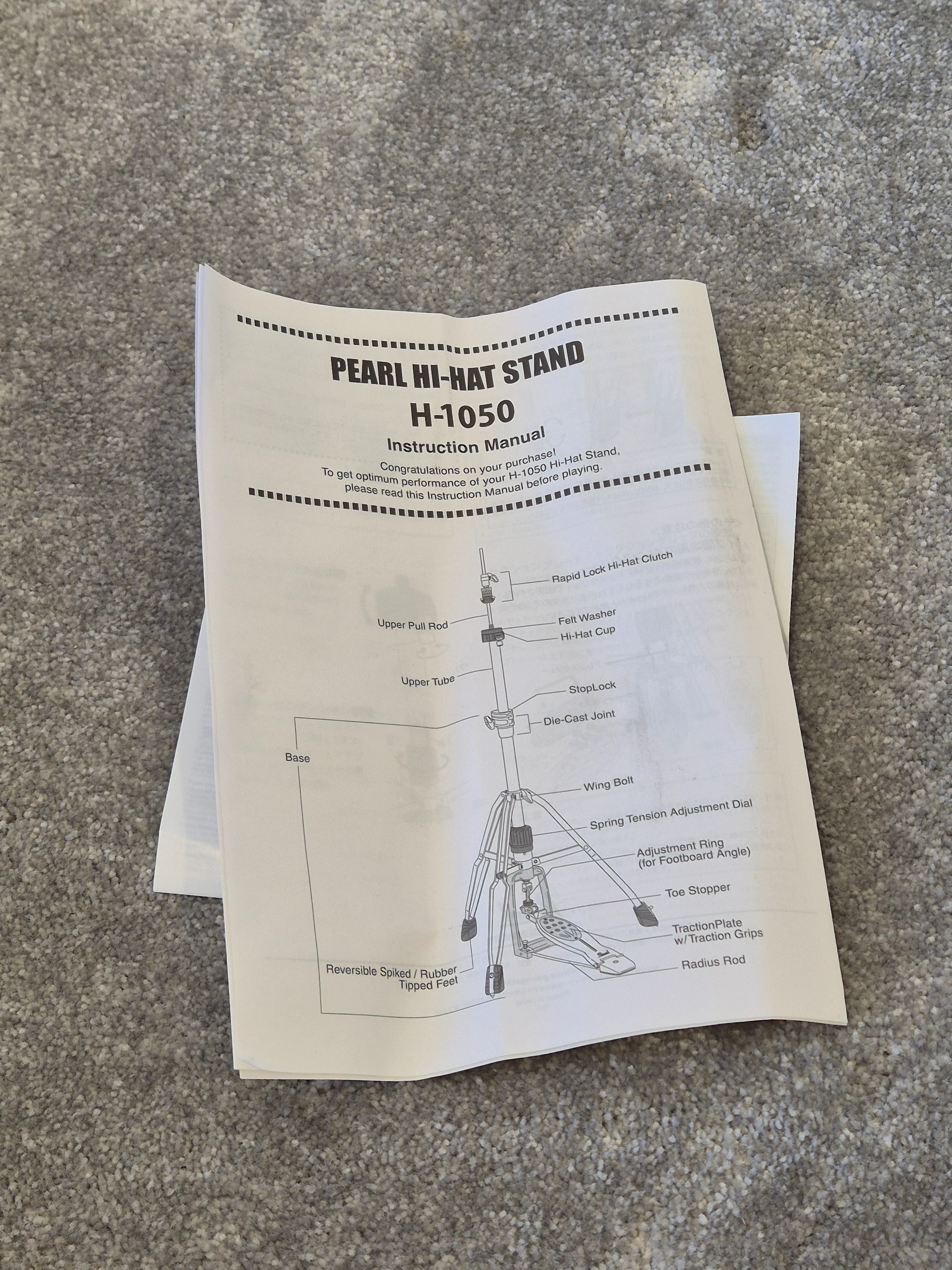 Pearl H-1050 - Hi-Hat Stand (Open Box New) - Image 6