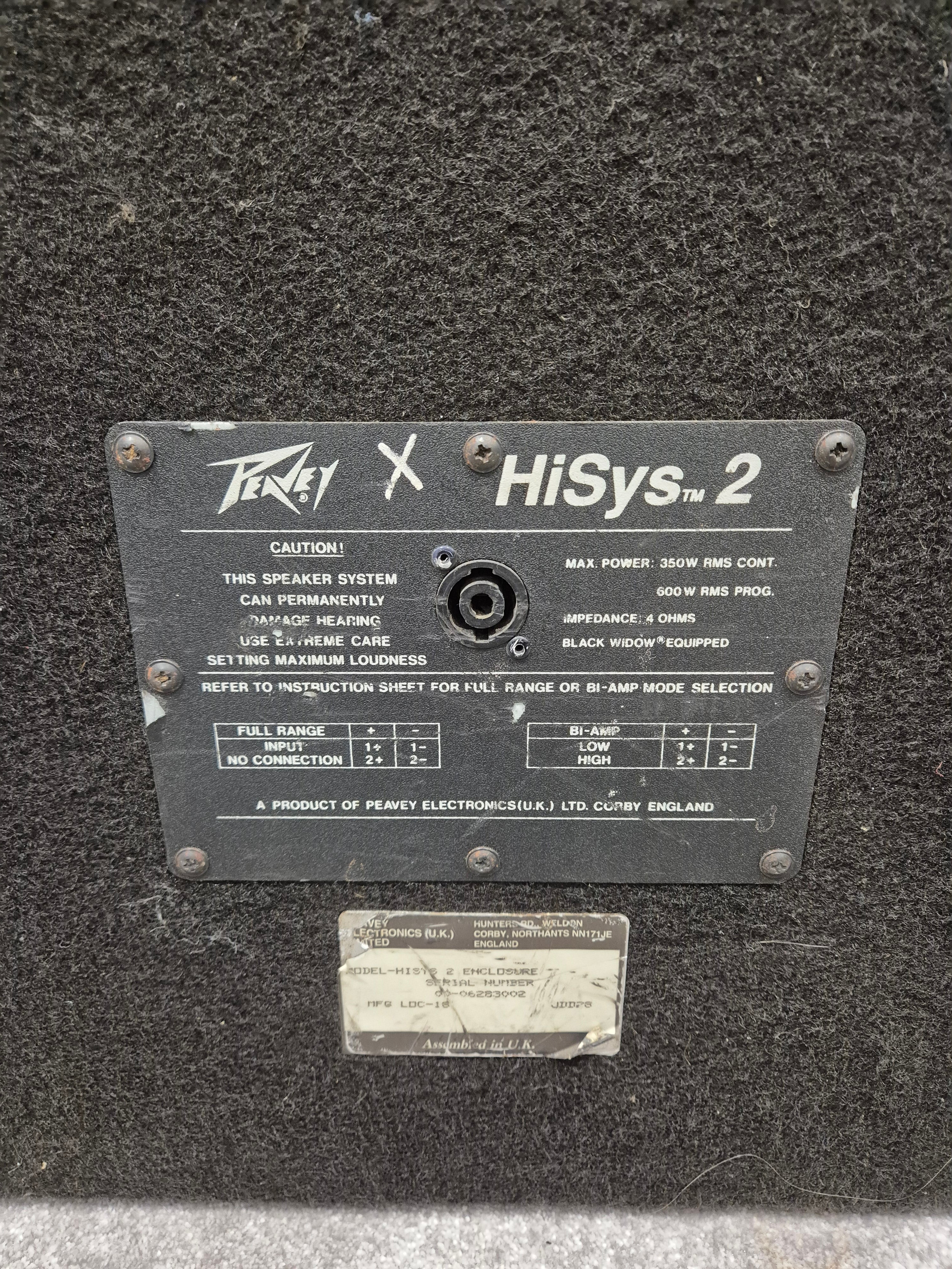 Peavey Hisys 2 - 600-watts Full-Range Operation PA Speaker - Image 8