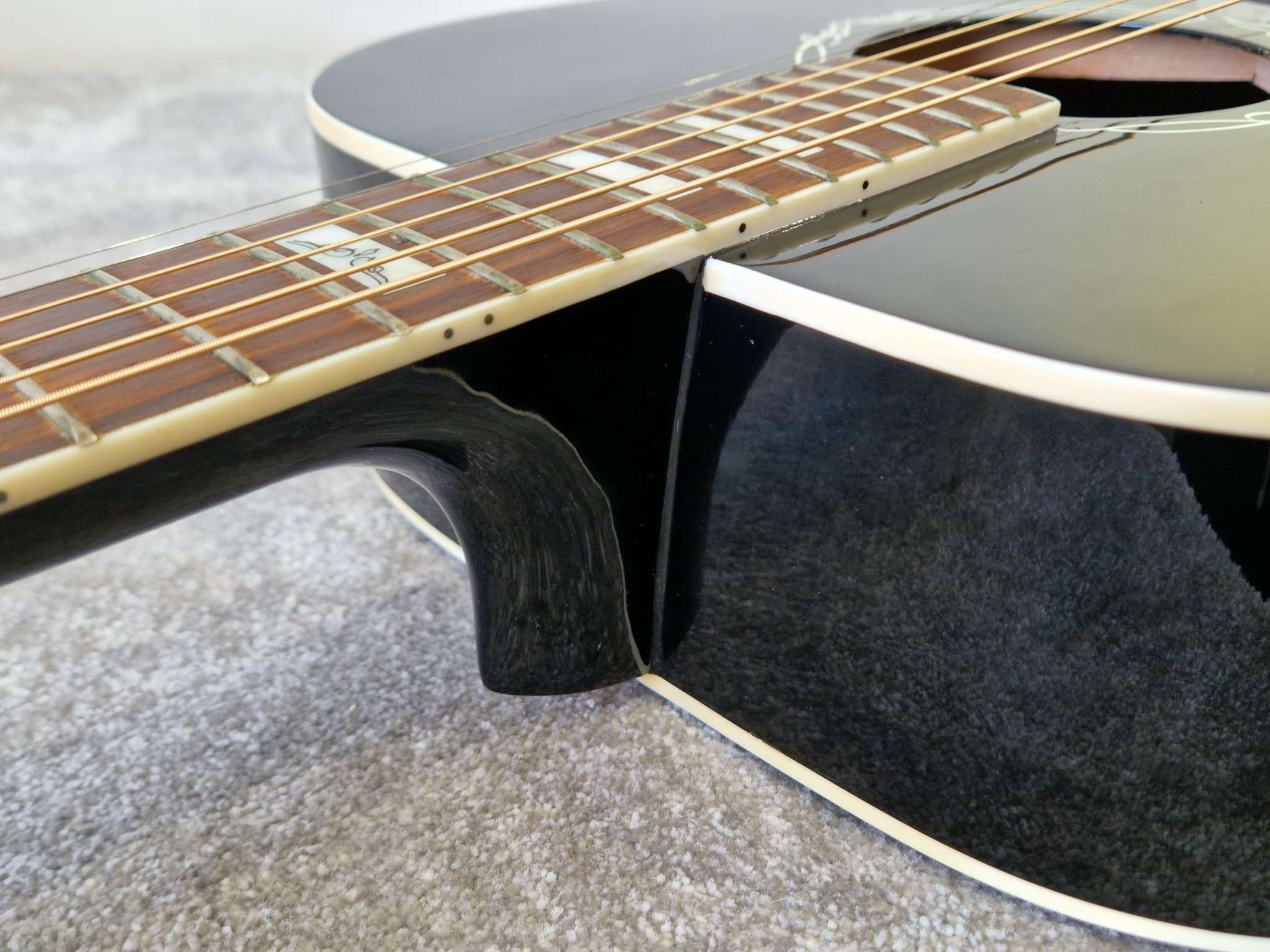 Peavey Jack Daniels Black Acoustic Guitar – Branded Design & Full-Size Dreadnought – Very Good - Image 5
